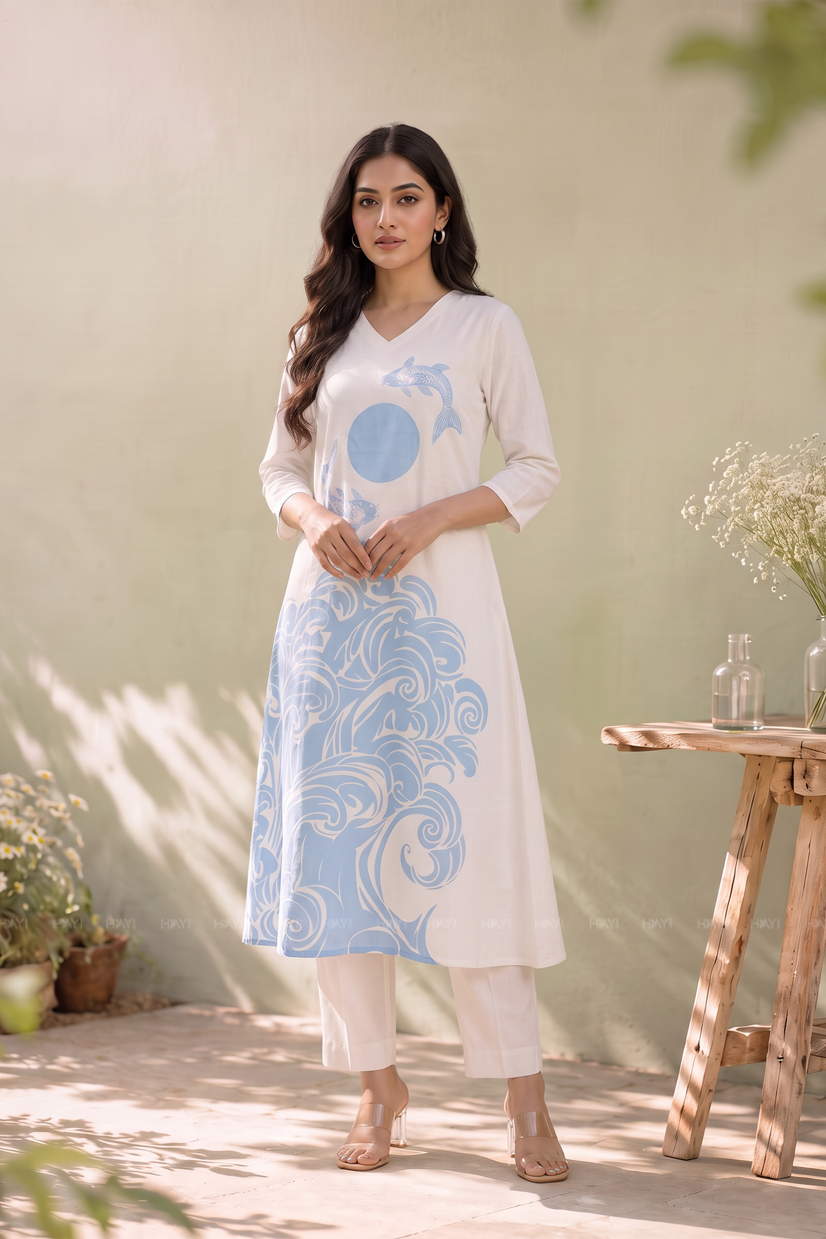Blue Moon Waves Printed Co-ord Set