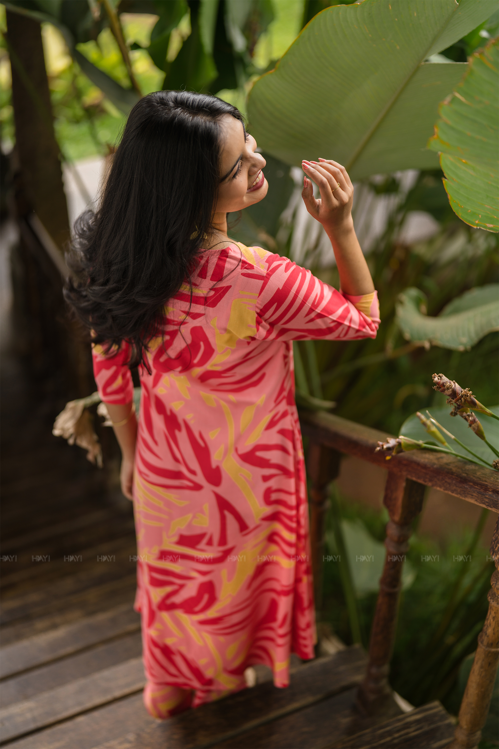 Tropic Muse Peach Printed  Twin Set