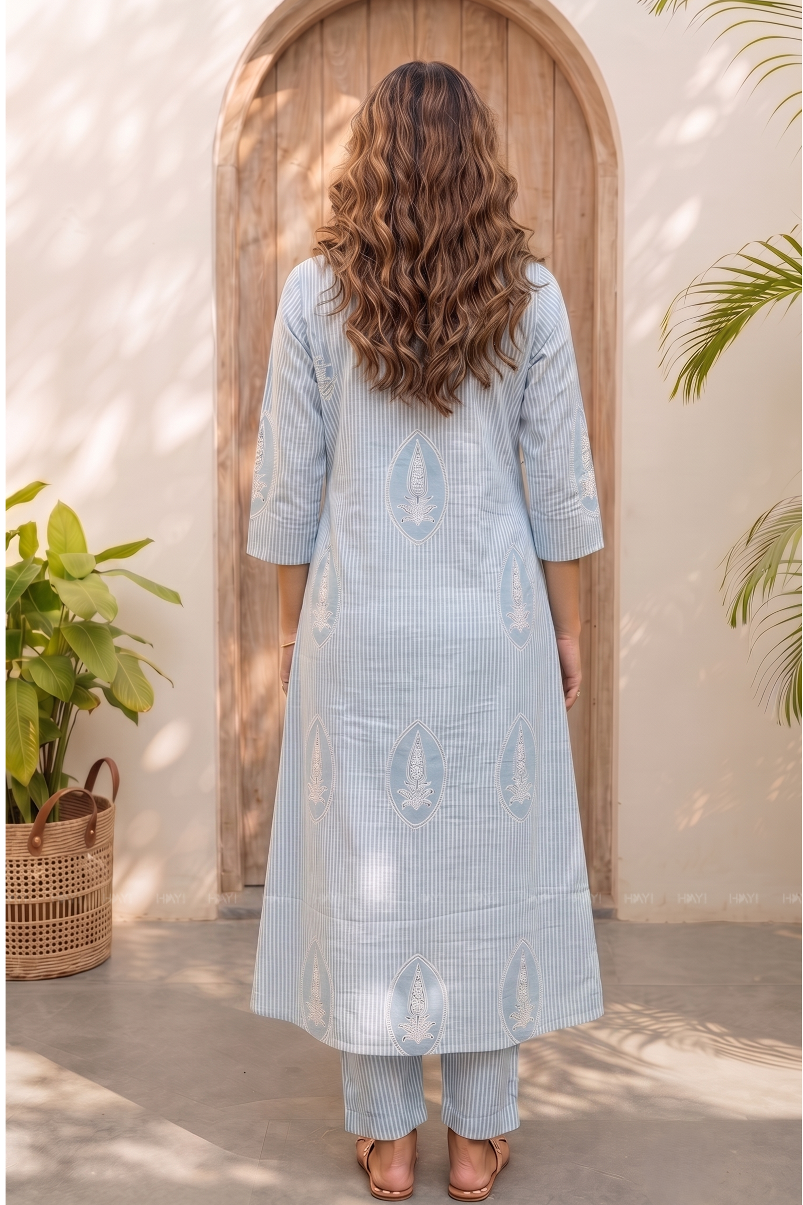 Powder Bloom Blue Printed Co-ord Set