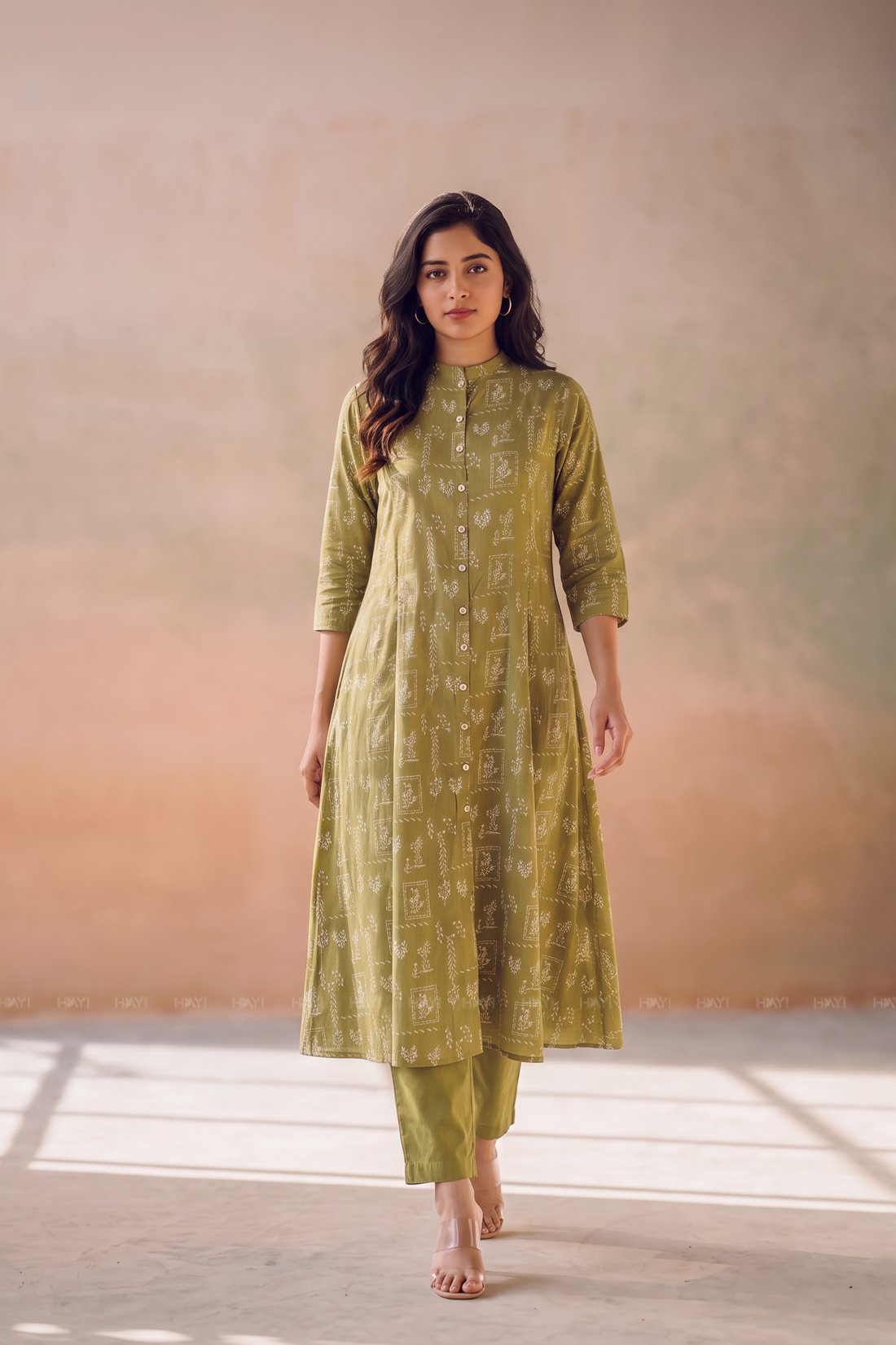 Willow Bloom Green Viscose Printed Co-ords Set