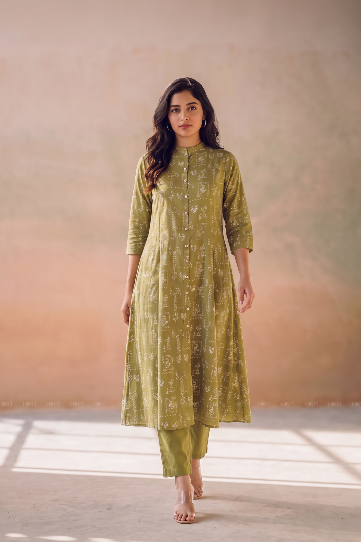 Willow Bloom Green Viscose Printed Co-ords Set