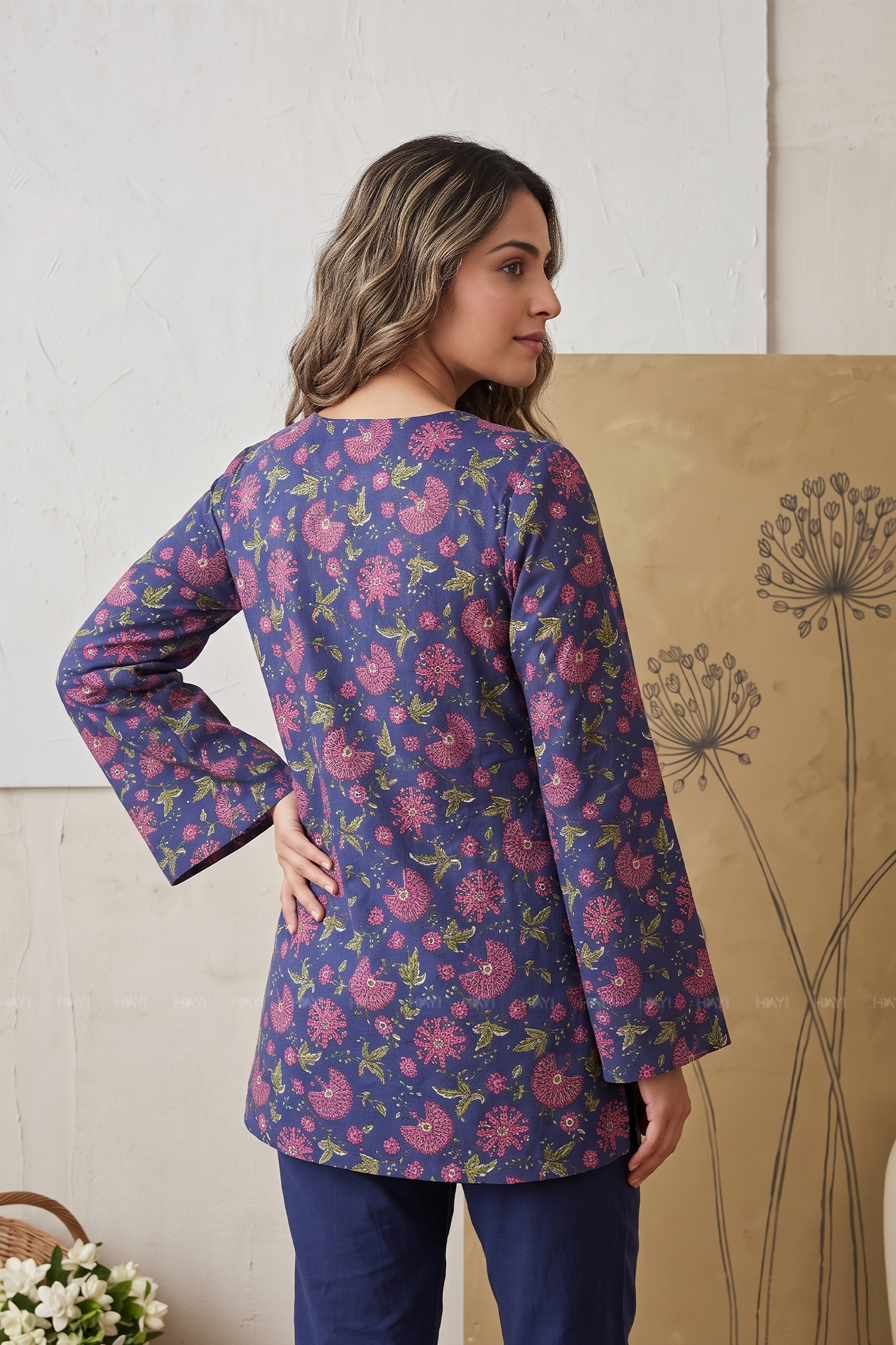Mulberry Muse  Printed Short Kurta