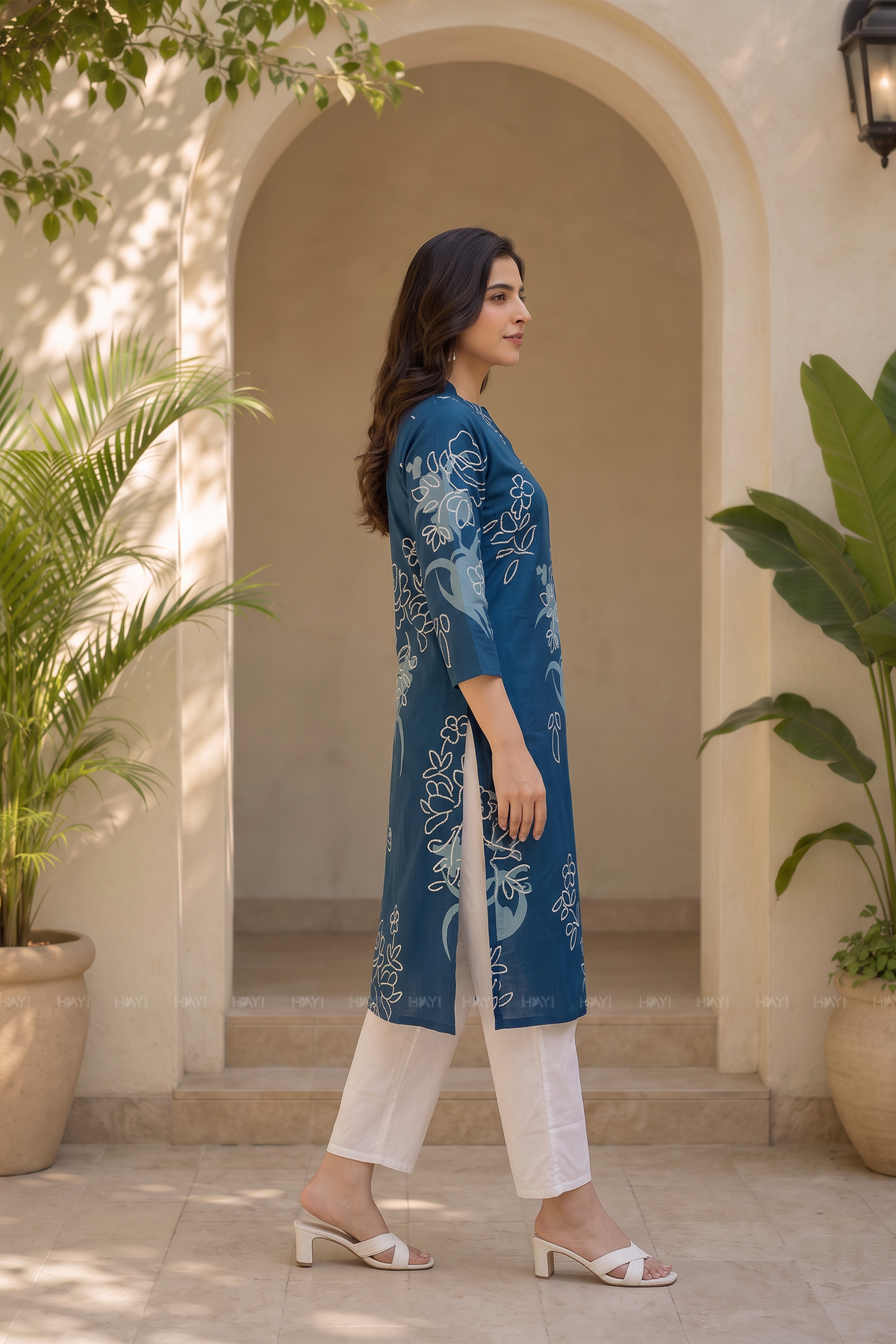 Rosevine Charm Floral Kurti Viscose Kurta