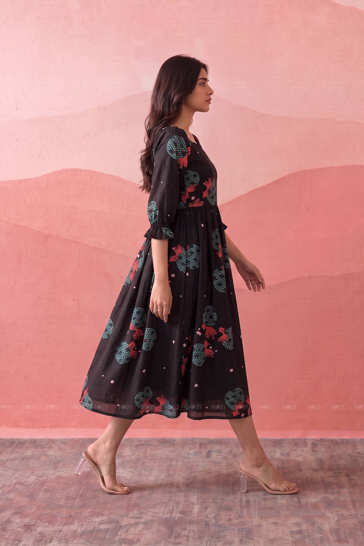 Kyoto Twilight Sweetheart Neck Swing Fit