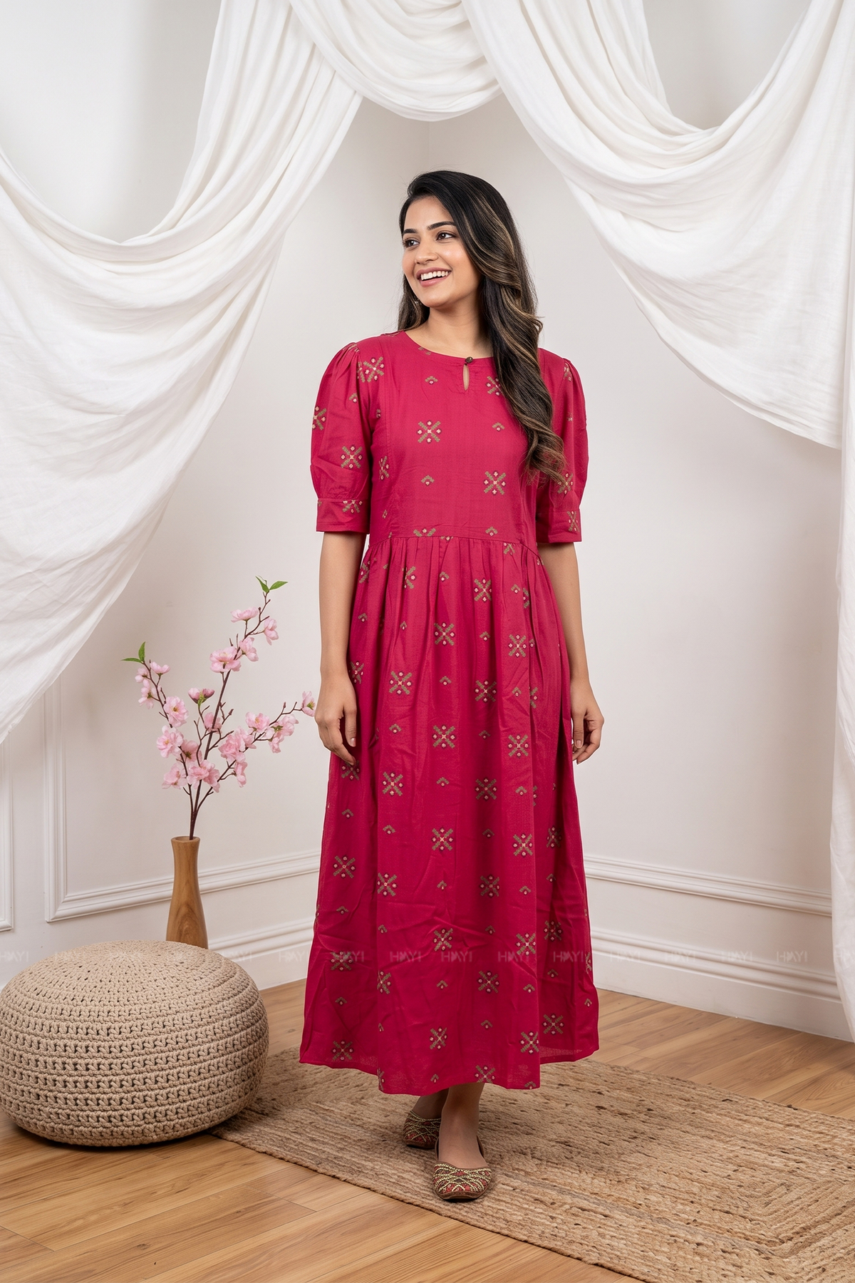 Starry Enchant Printed Maternity Dress