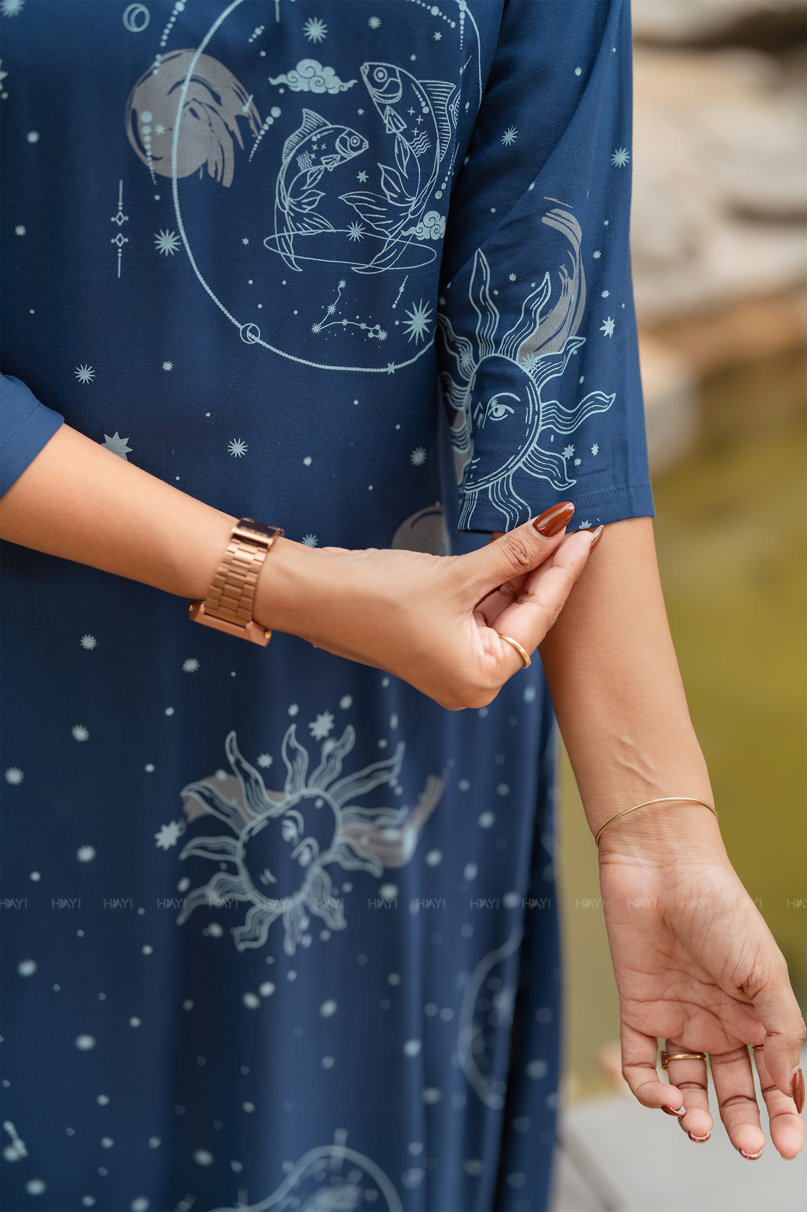 Cosmic Dreamscape Printed Elegant Co-Ords