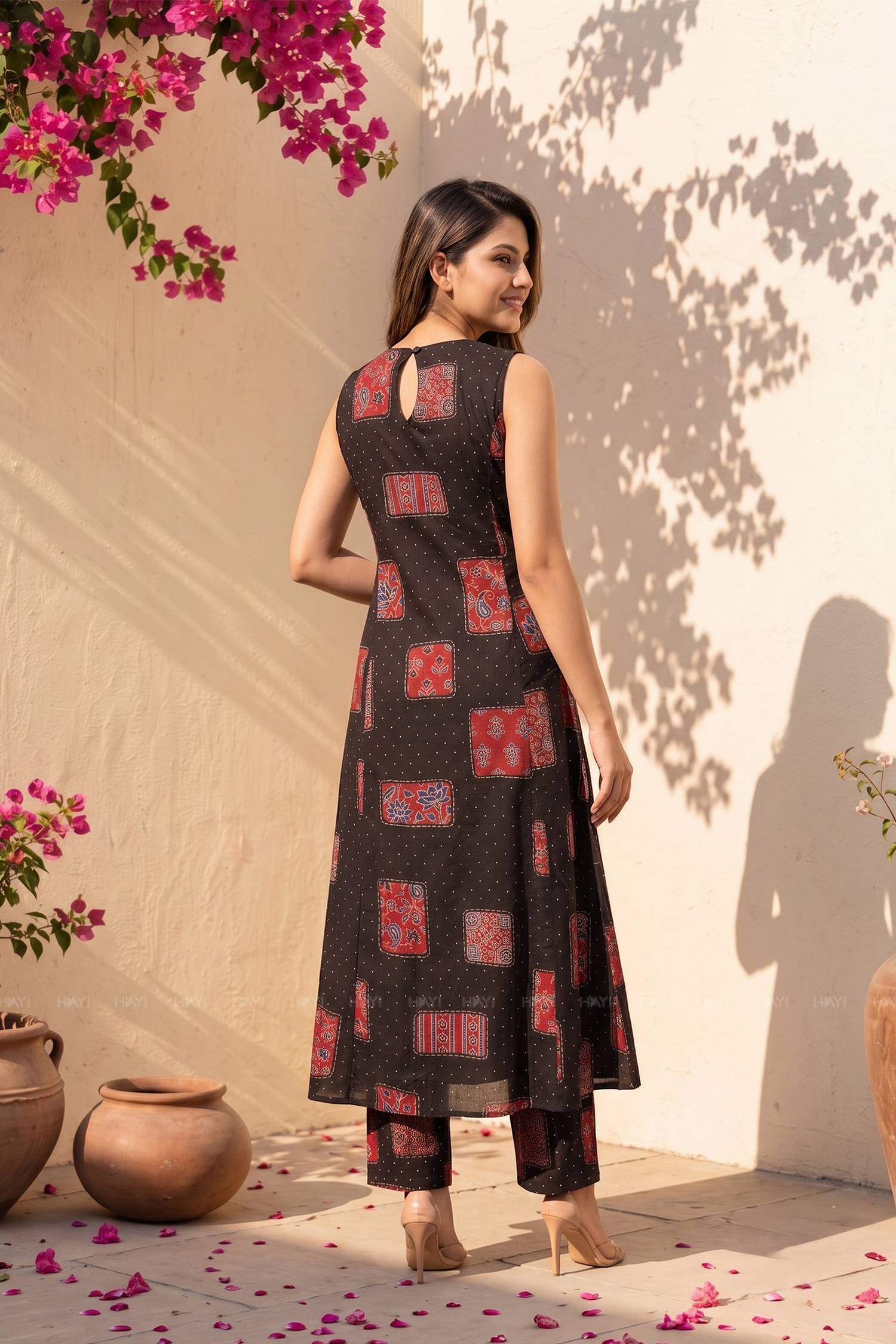 Rust Tapestry Black Printed Co-ord Set