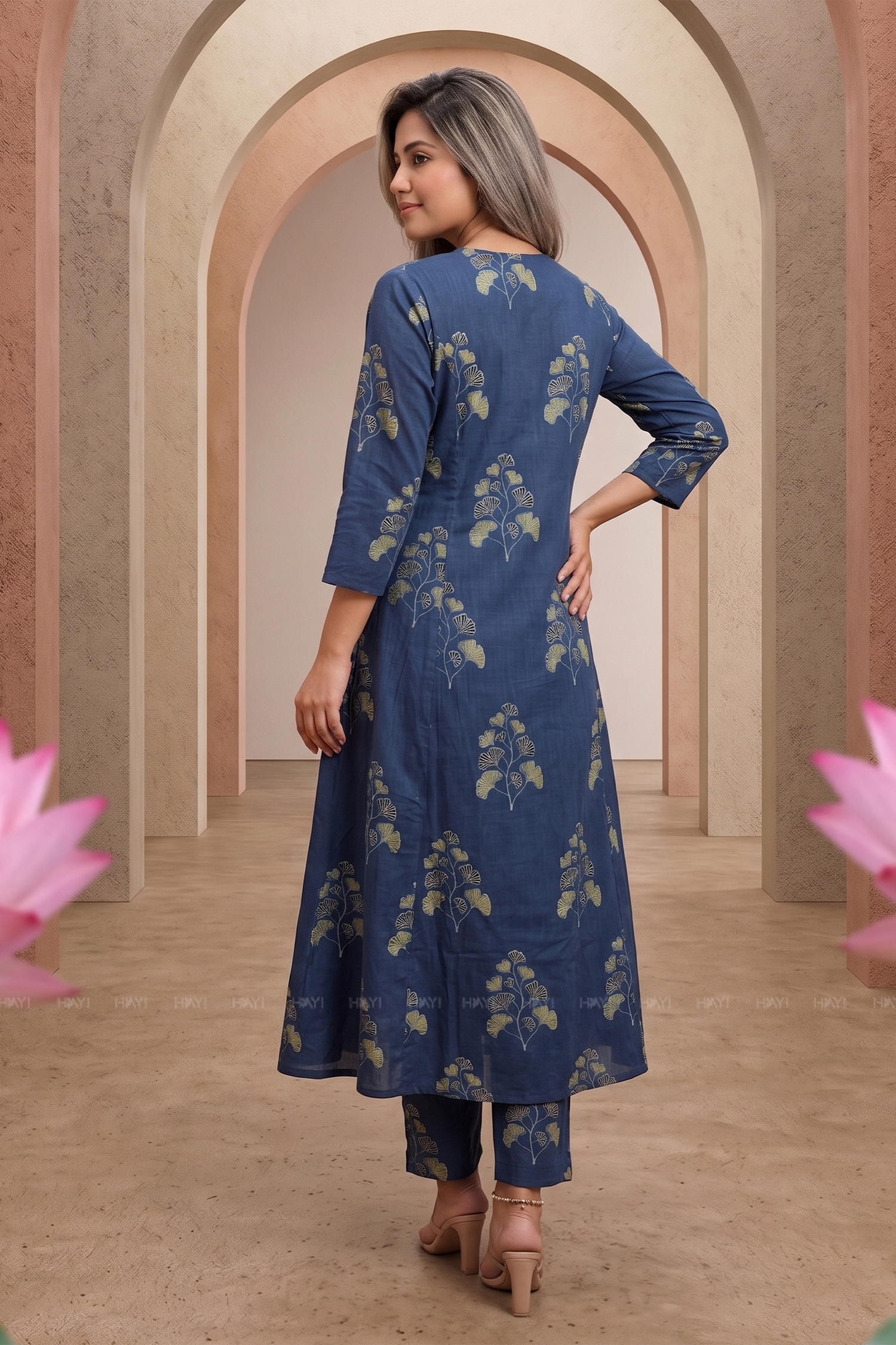 Ginko Charm Blue Printed Co-ord Set