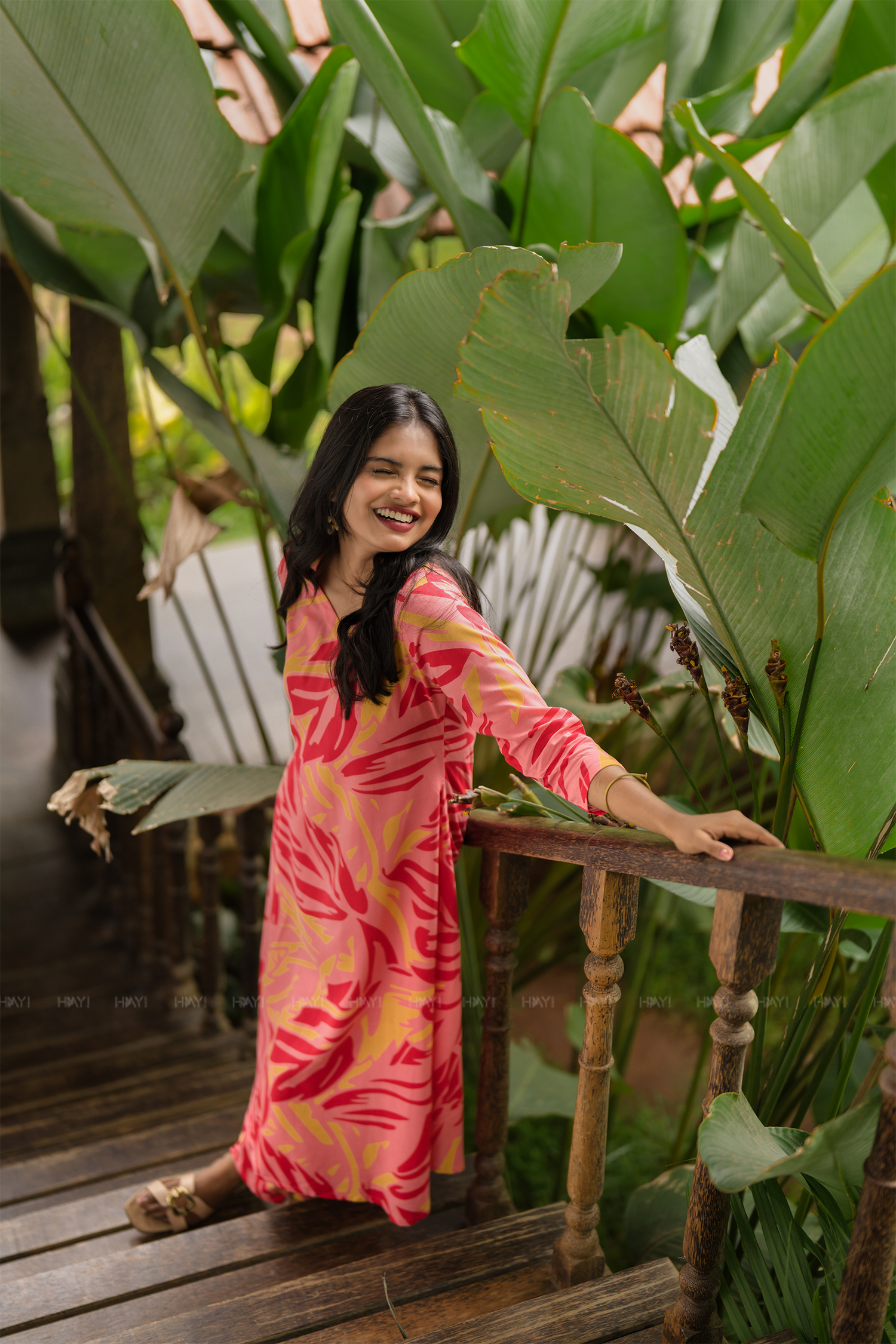 Tropic Muse Peach Printed  Twin Set