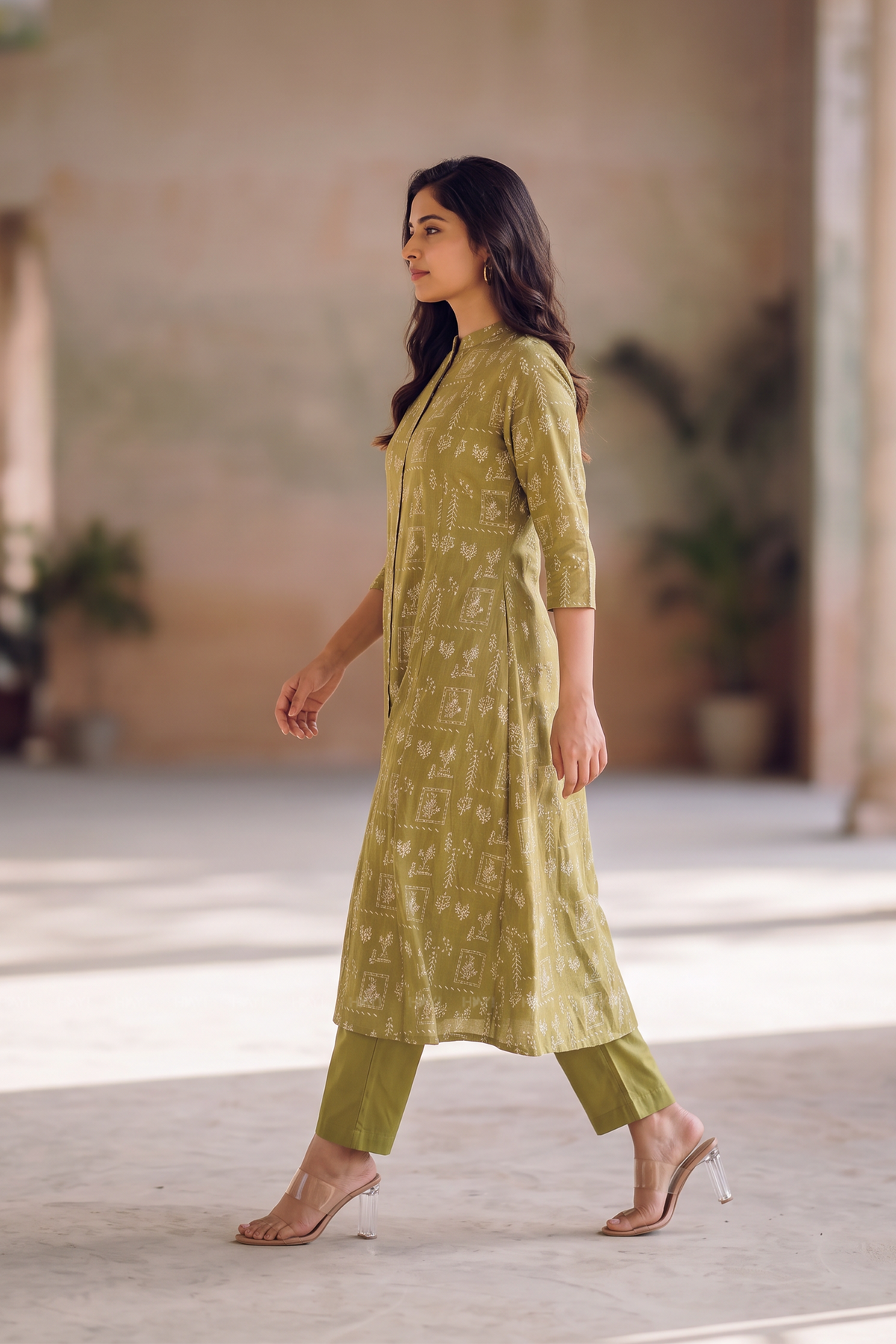 Willow Bloom Green Viscose Printed Co-ords Set