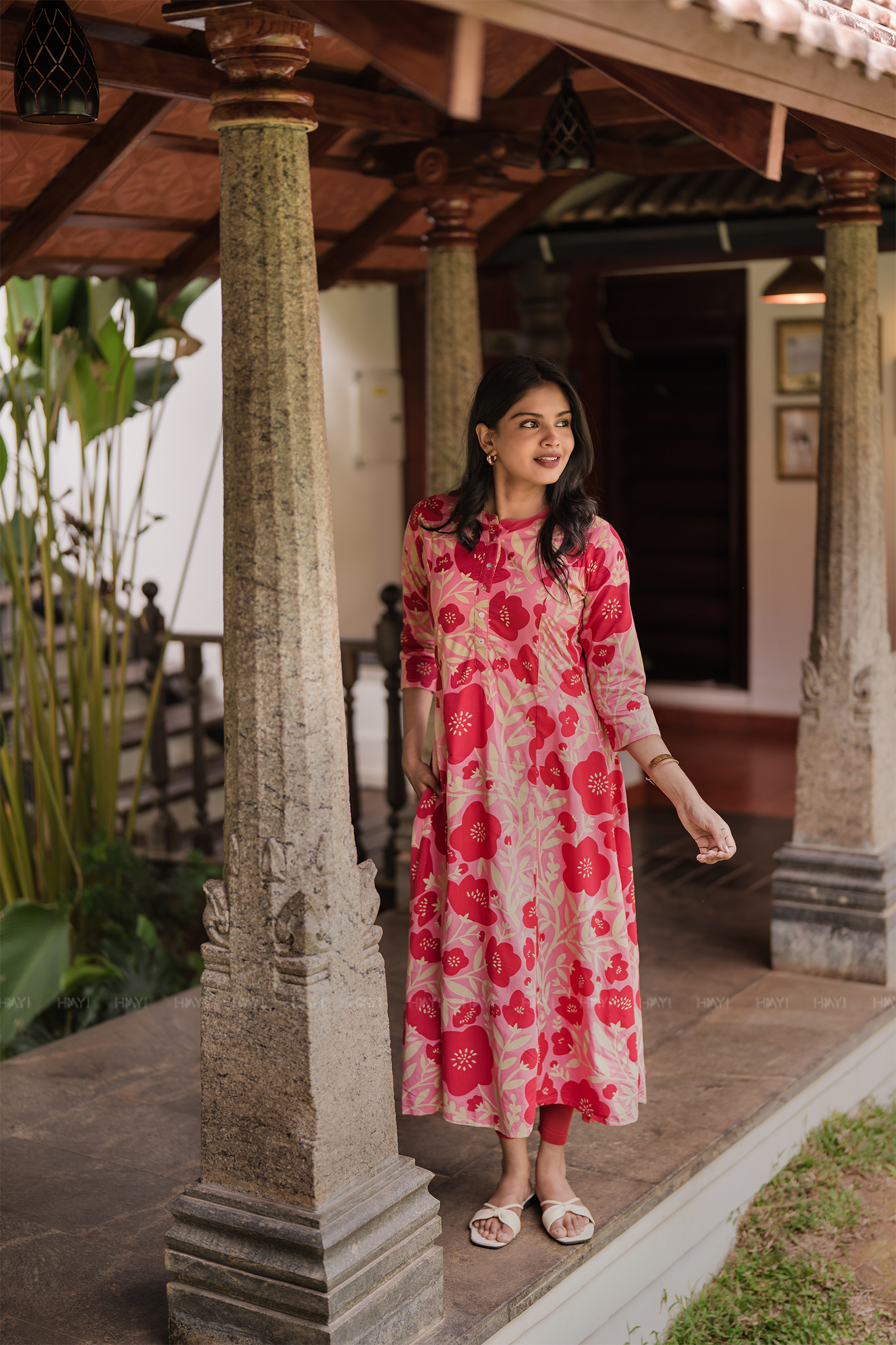 Pinkflare Bloom Viscose Floral Printed Everyday A-Line Dress