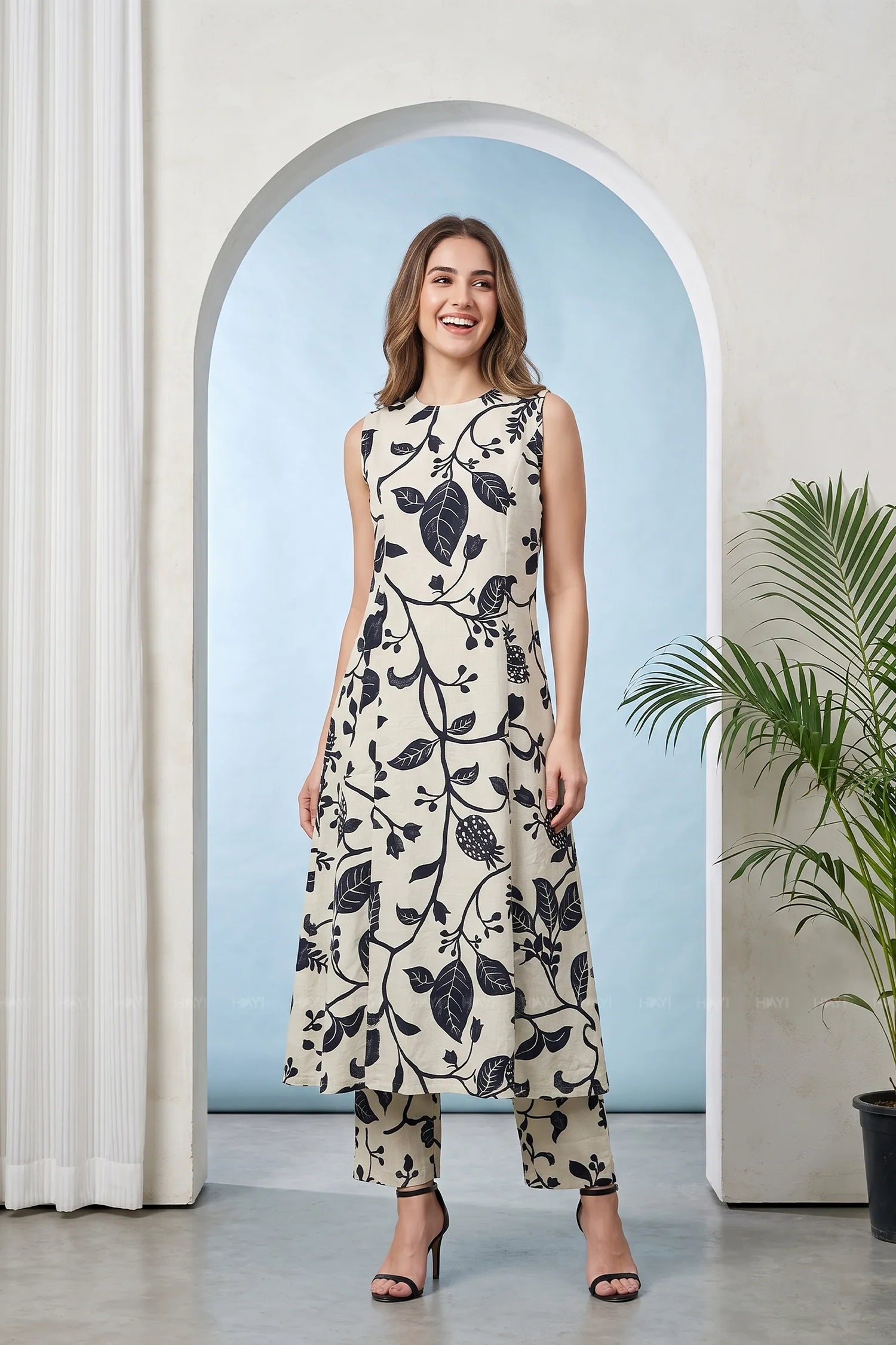 Forest Ink Off-White Printed Co-ord Set