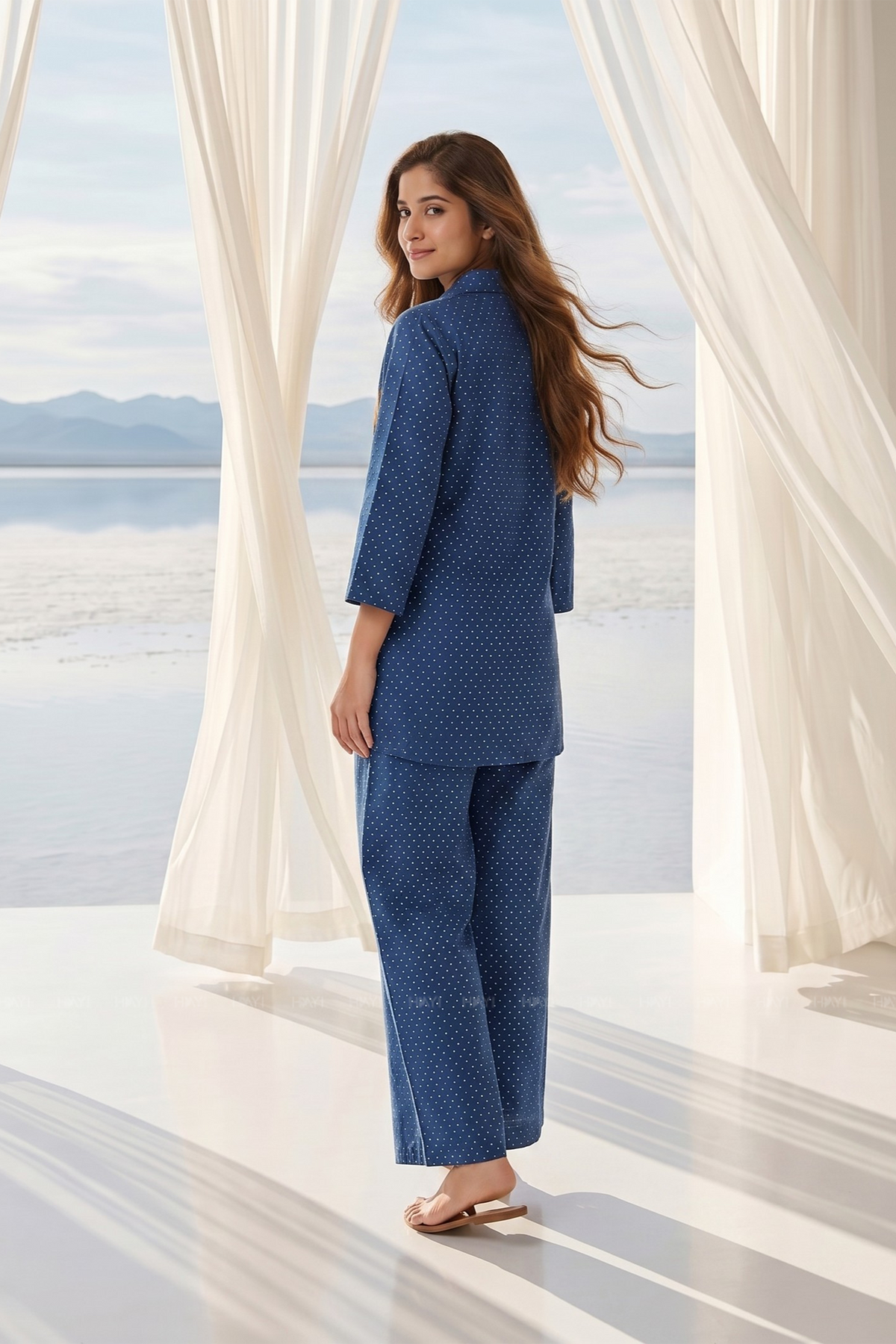 Sunflower Haze Navy Cotton Co-ords Set