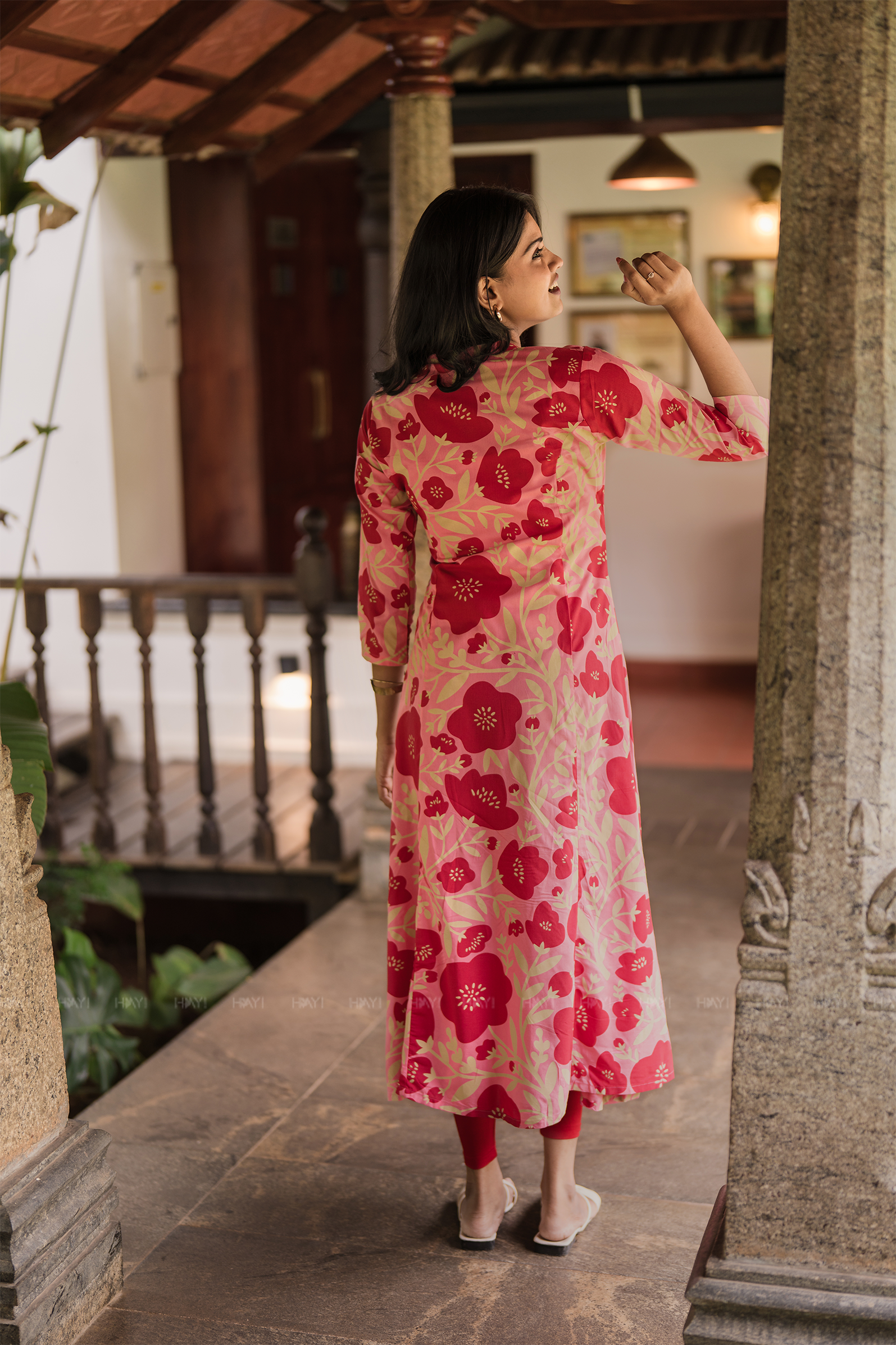 Pinkflare Bloom Viscose Floral Printed Everyday A-Line Dress