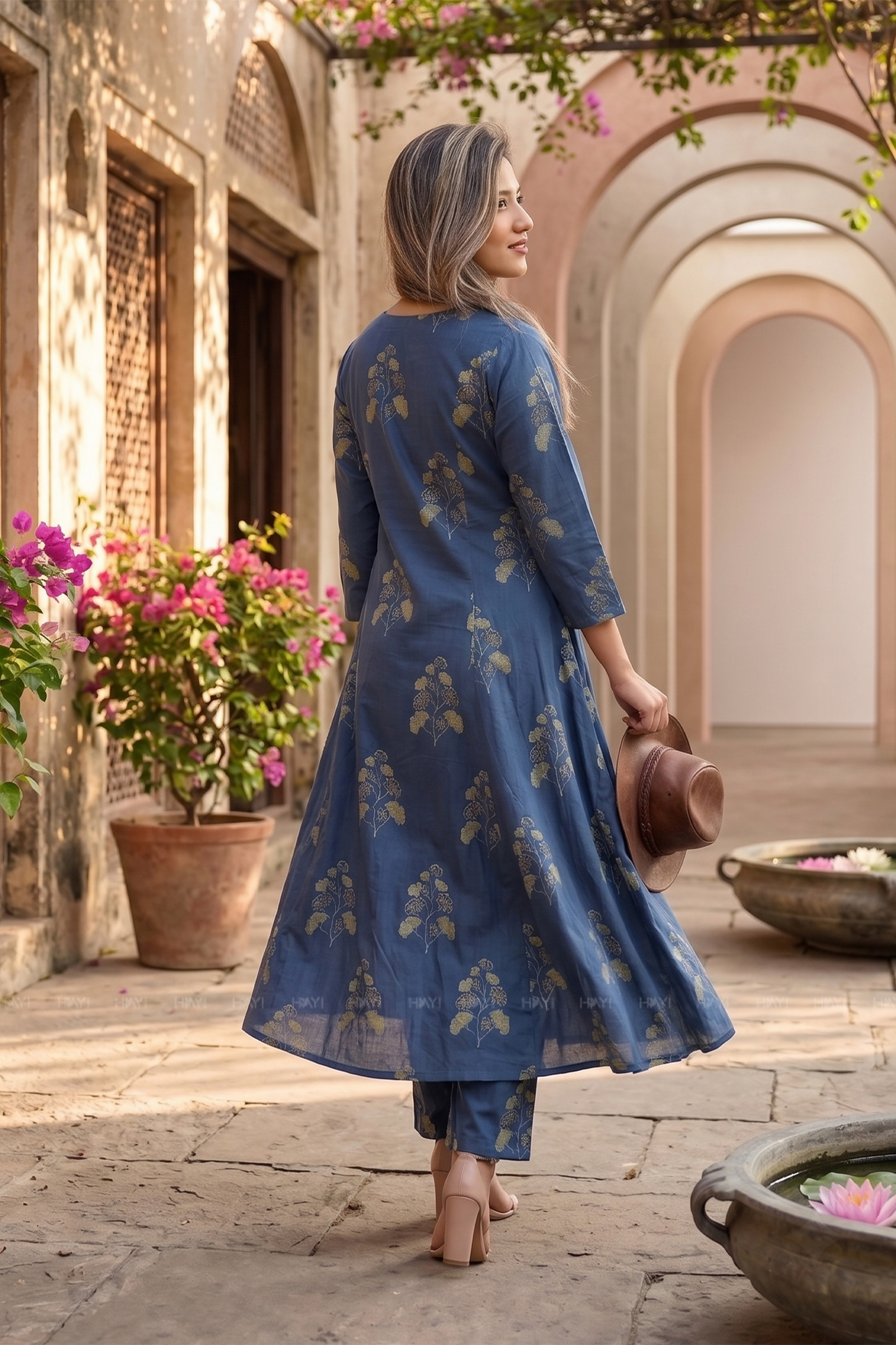 Ginko Charm Blue Printed Co-ord Set