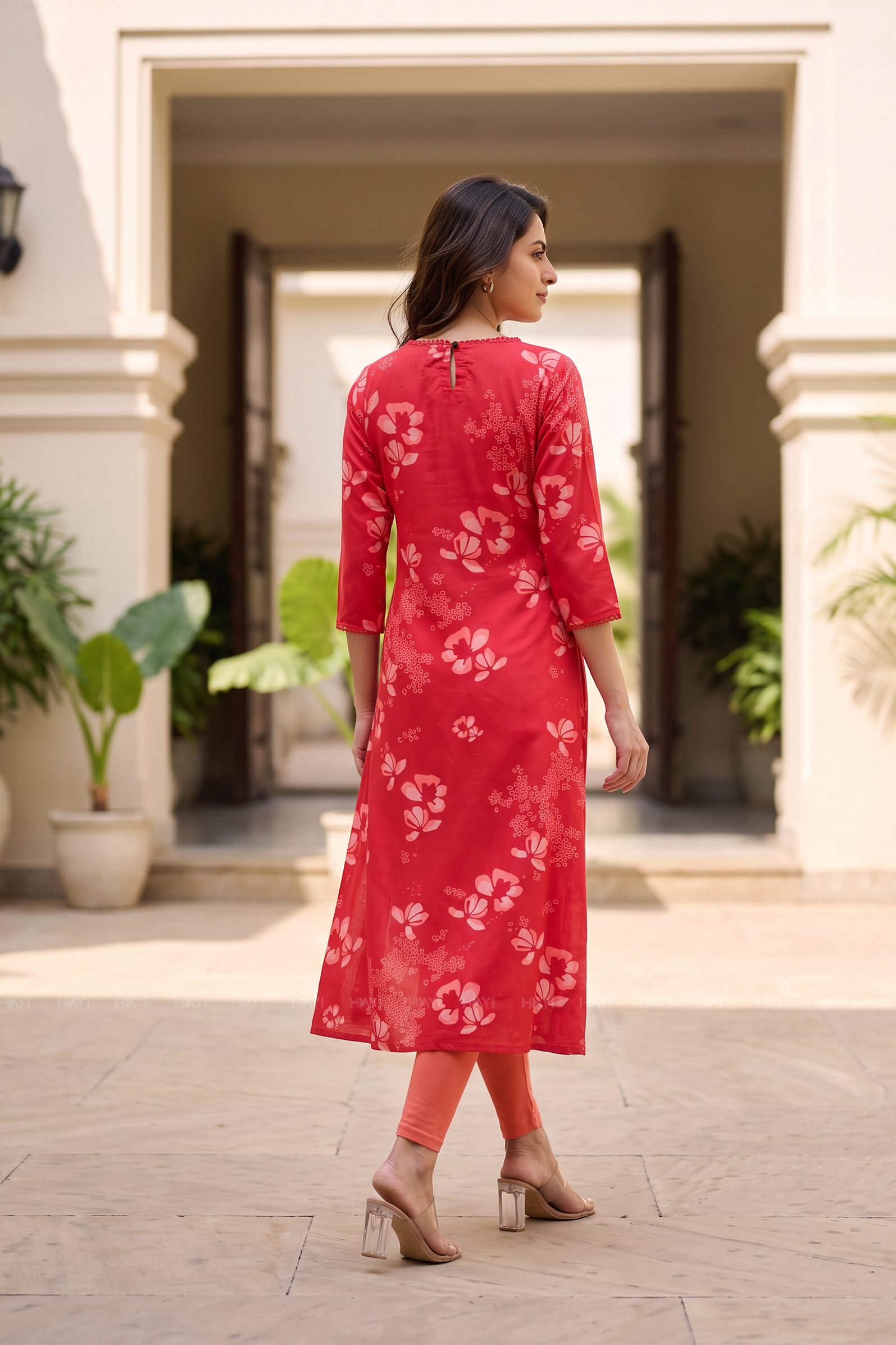 Pink Reverie Floral Printed A-Line Outfit