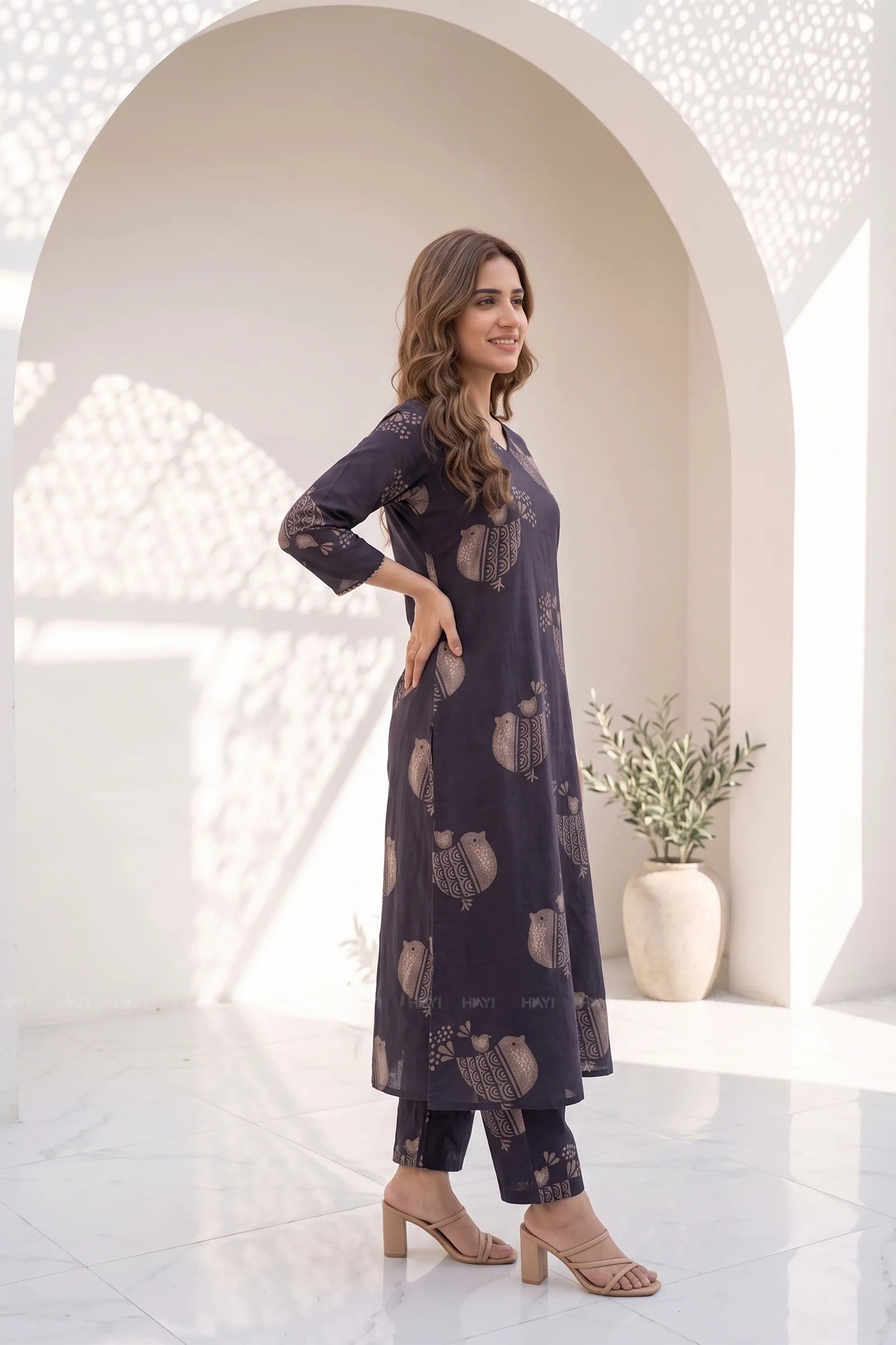 Whispering Wings Black Printed Co-ord Set