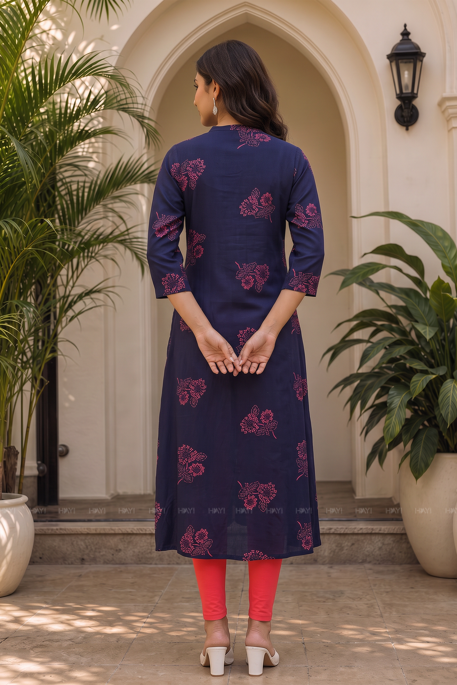 Mystic Indigo Printed A-Line Kurta