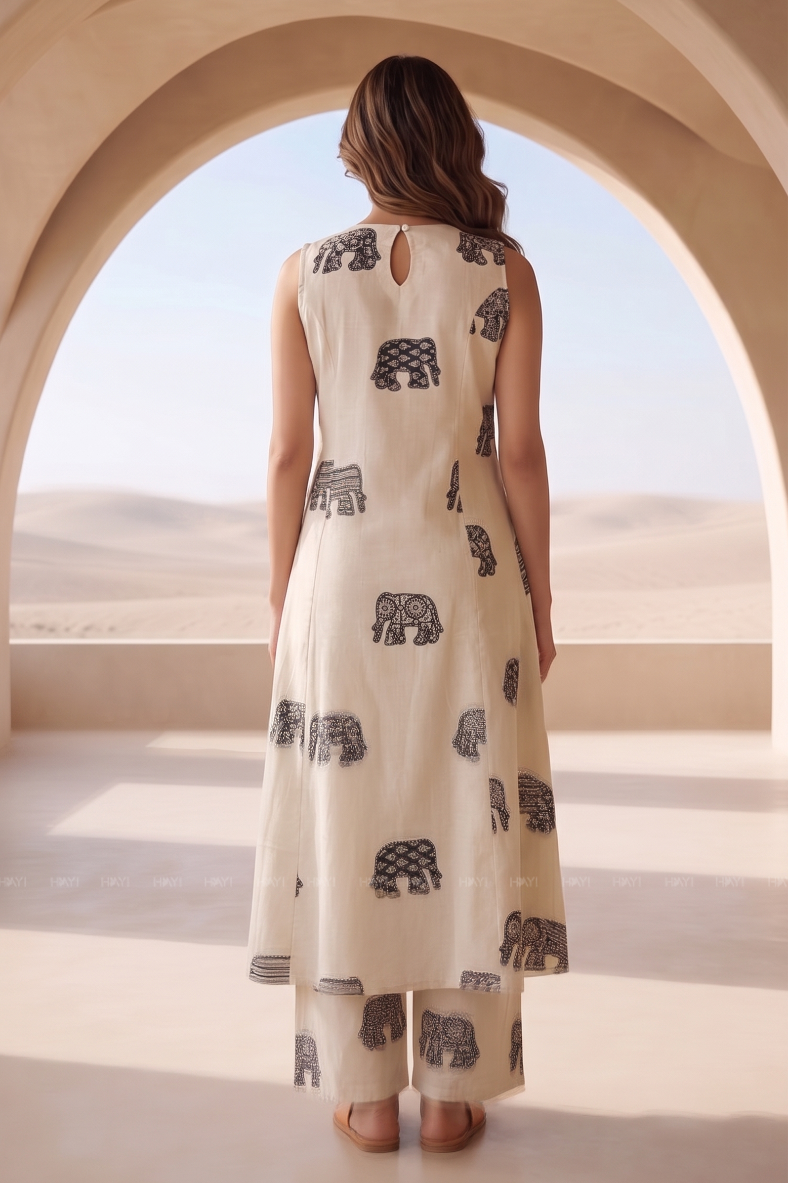 Moonstone Bloom Off-White Printed Co-ord Set