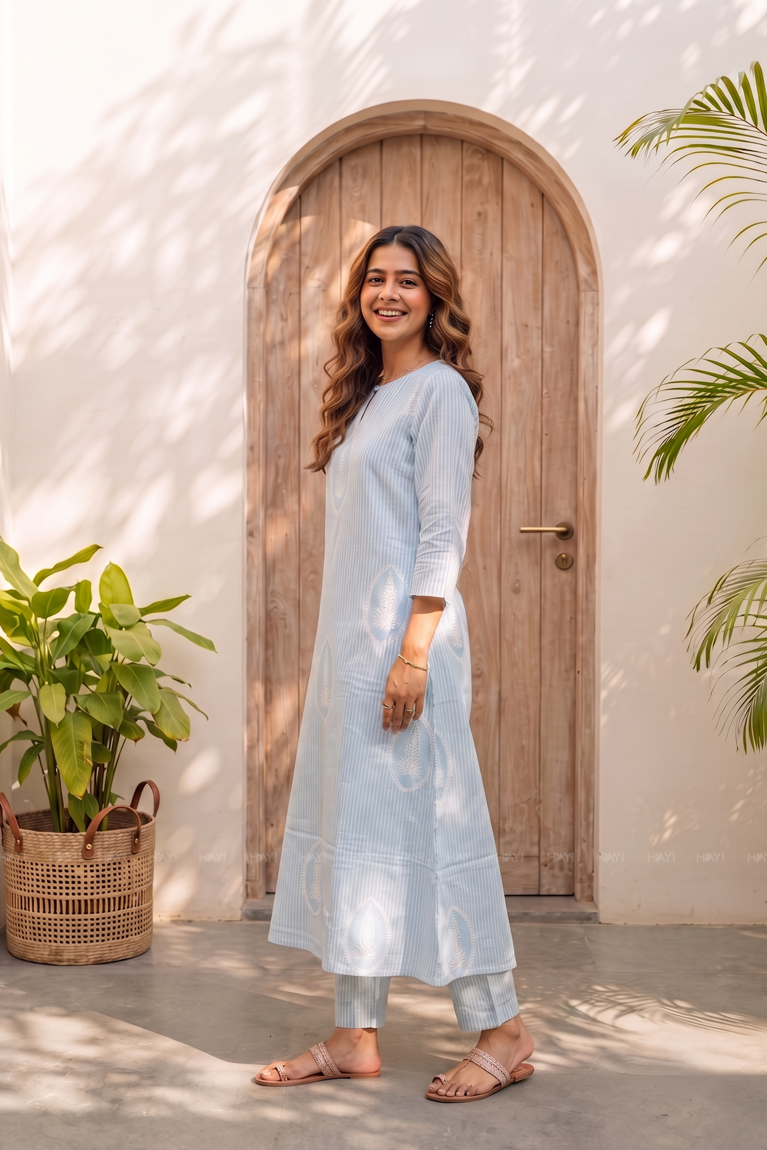 Powder Bloom Blue Printed Co-ord Set
