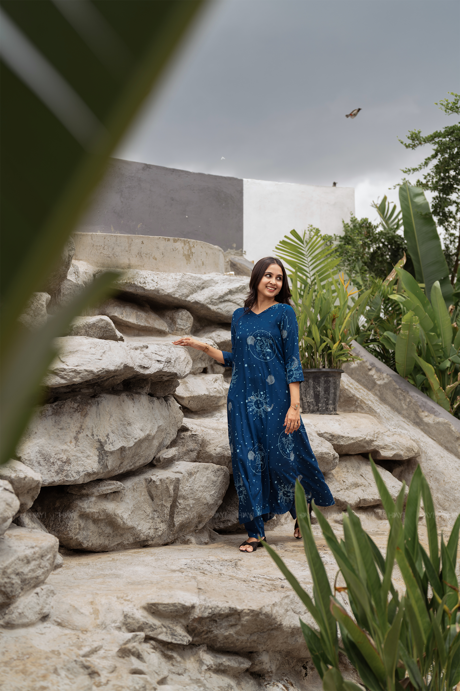 Cosmic Dreamscape Printed Elegant Co-Ords
