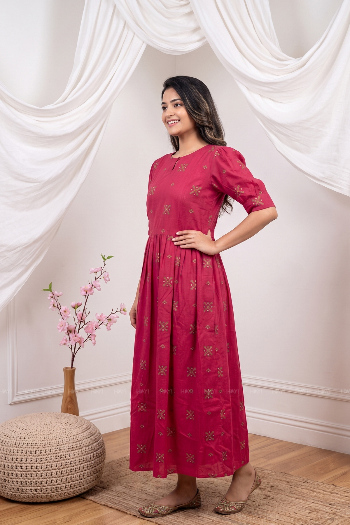 Starry Enchant Printed Maternity Dress