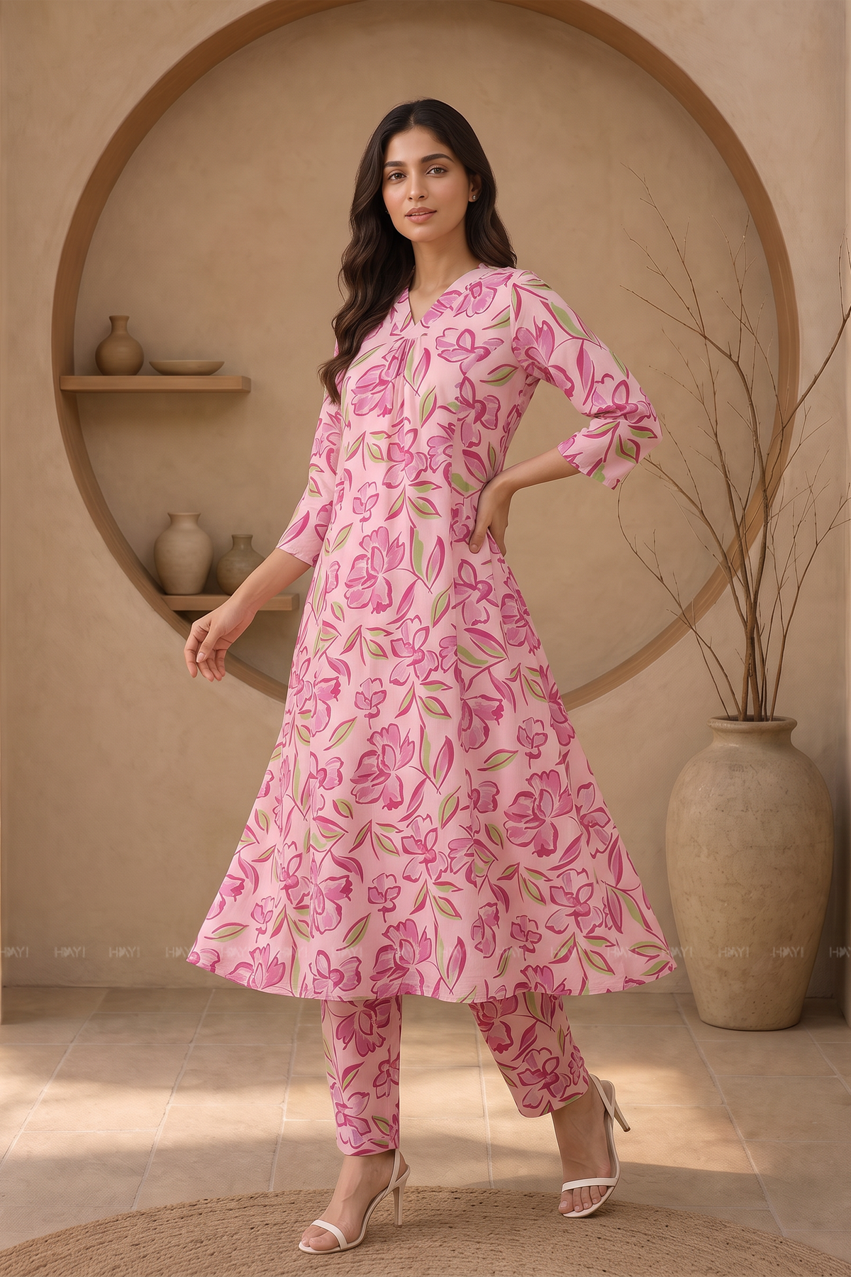 Blush Bloom Pink Printed Chic Matching Set