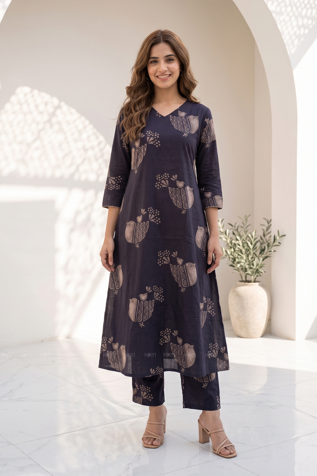 Whispering Wings Black Printed Co-ord Set