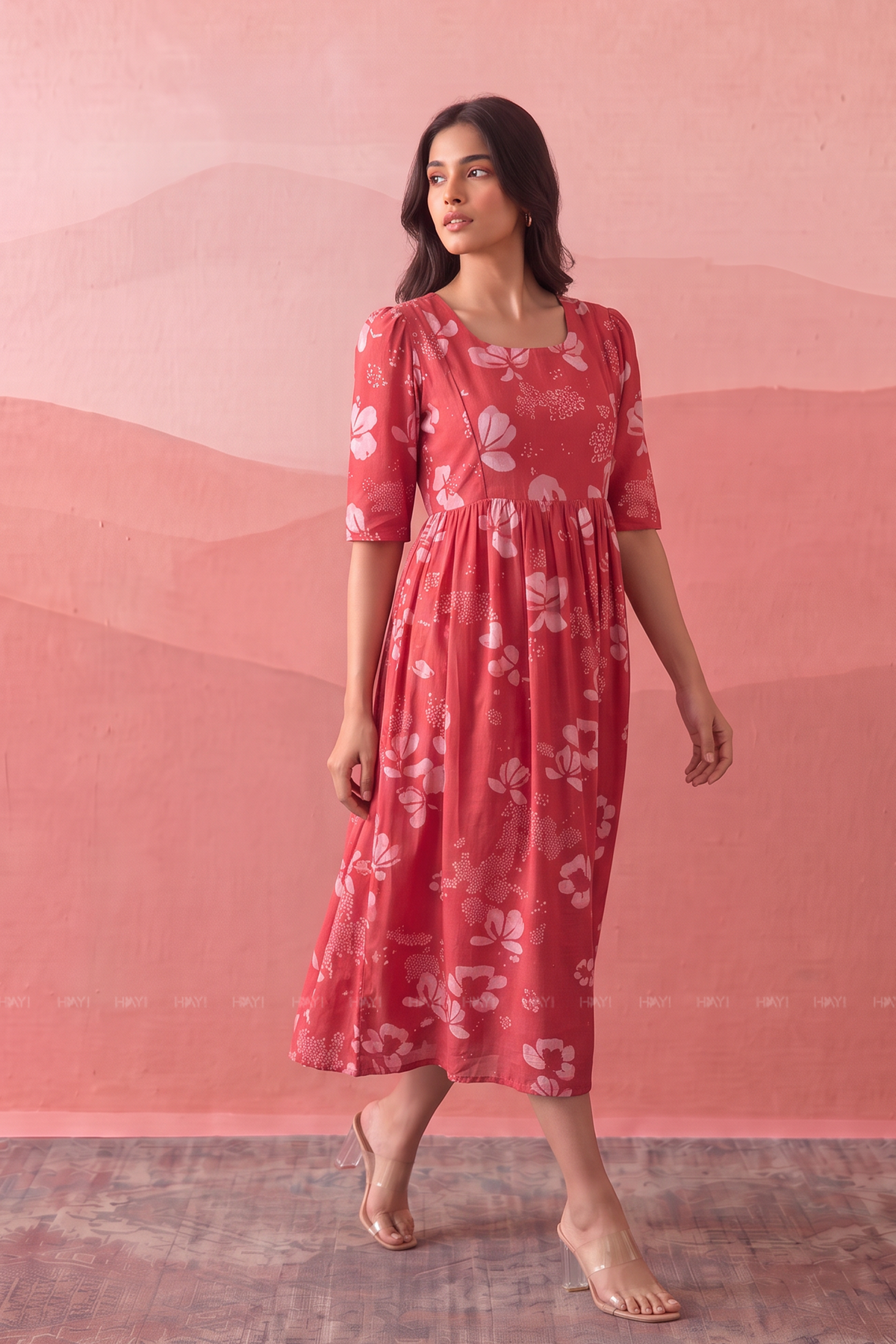 Paisley Muse Pink Printed Maternity Maxi Dress