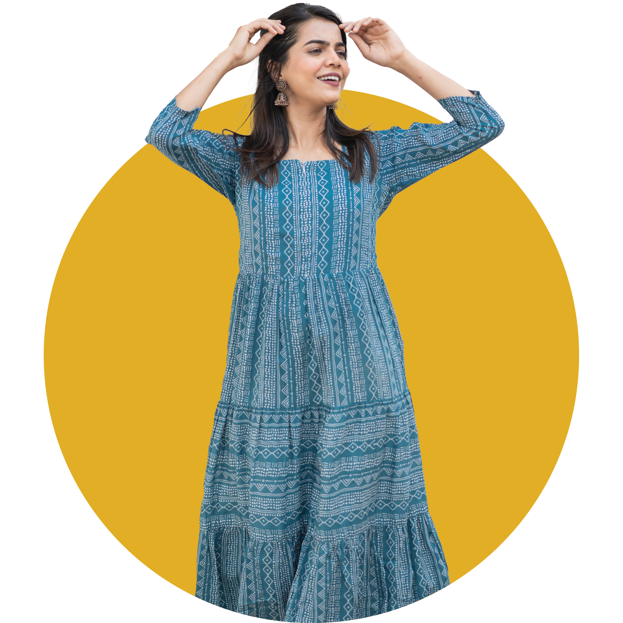 Latest Frock Style Kurti Design 2023 Mal Mal Cotton