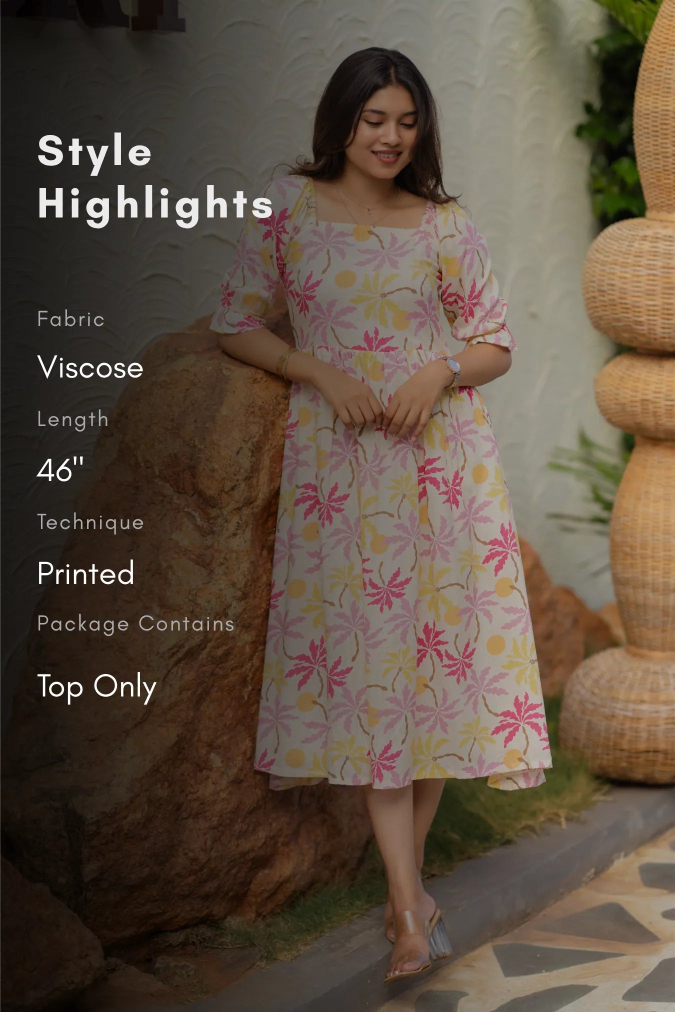 Florisun Lume Printed Umbrella Outfit