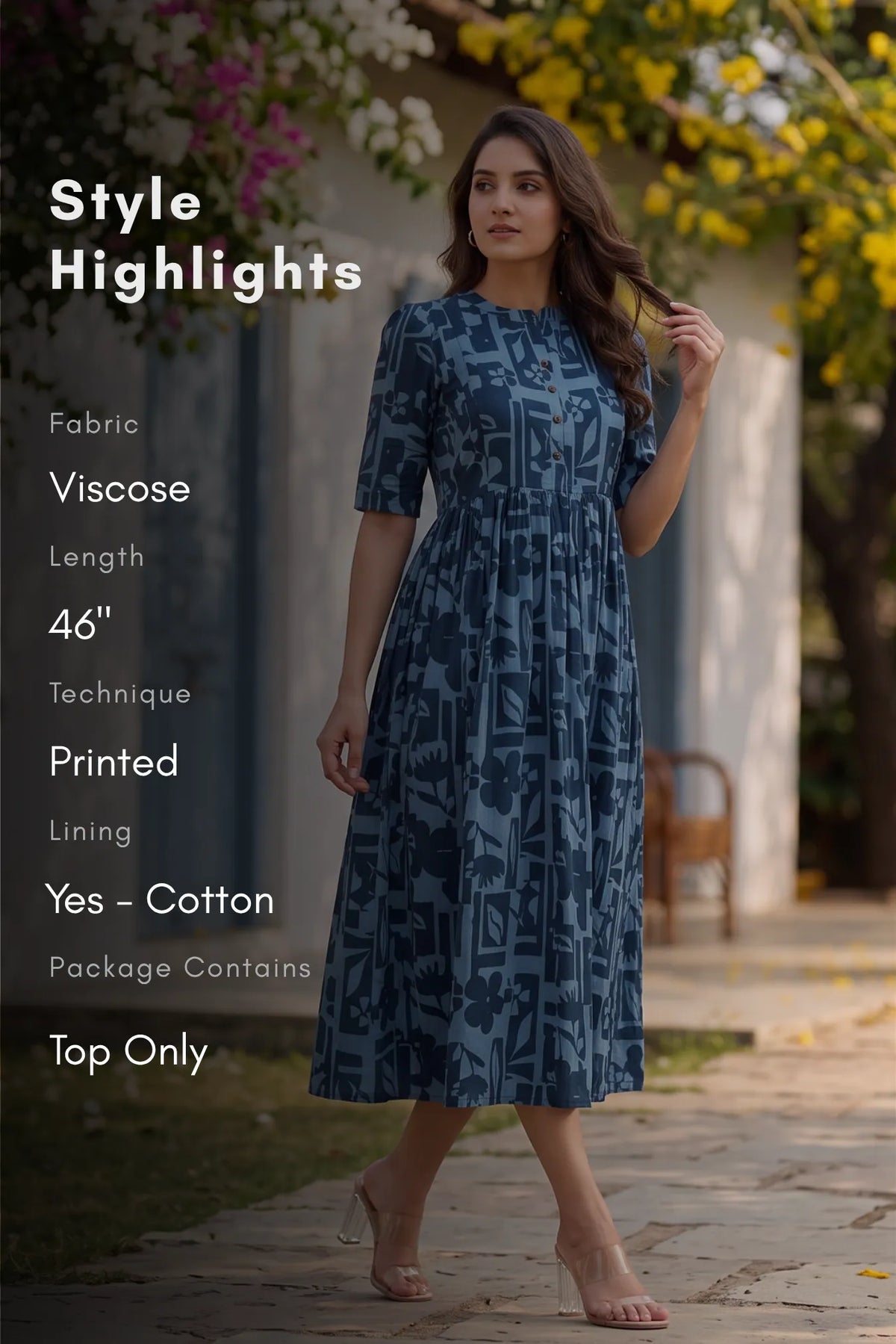 Teal Floral Mosaic Printed Maternity and Feeding Maxi Dress