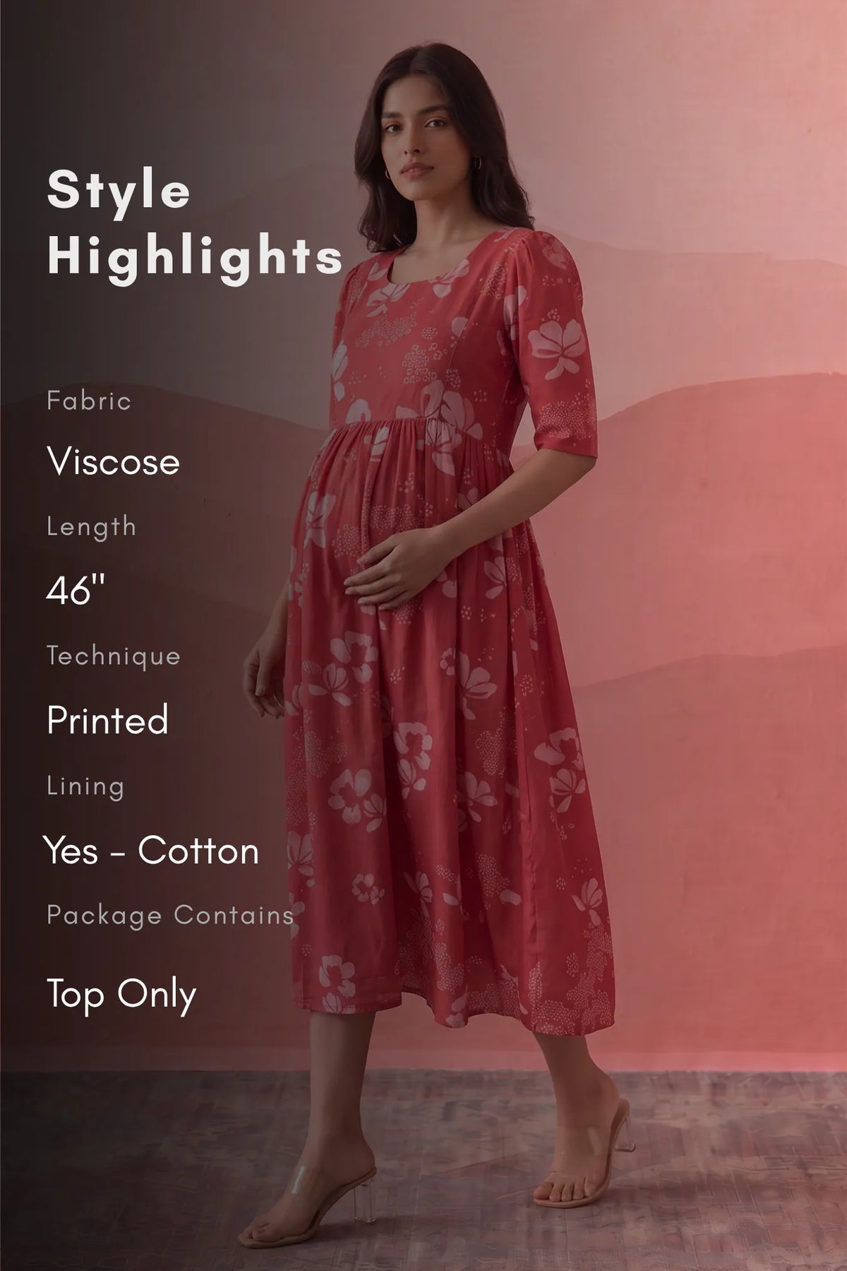 Paisley Muse Pink Printed Maternity Maxi Dress
