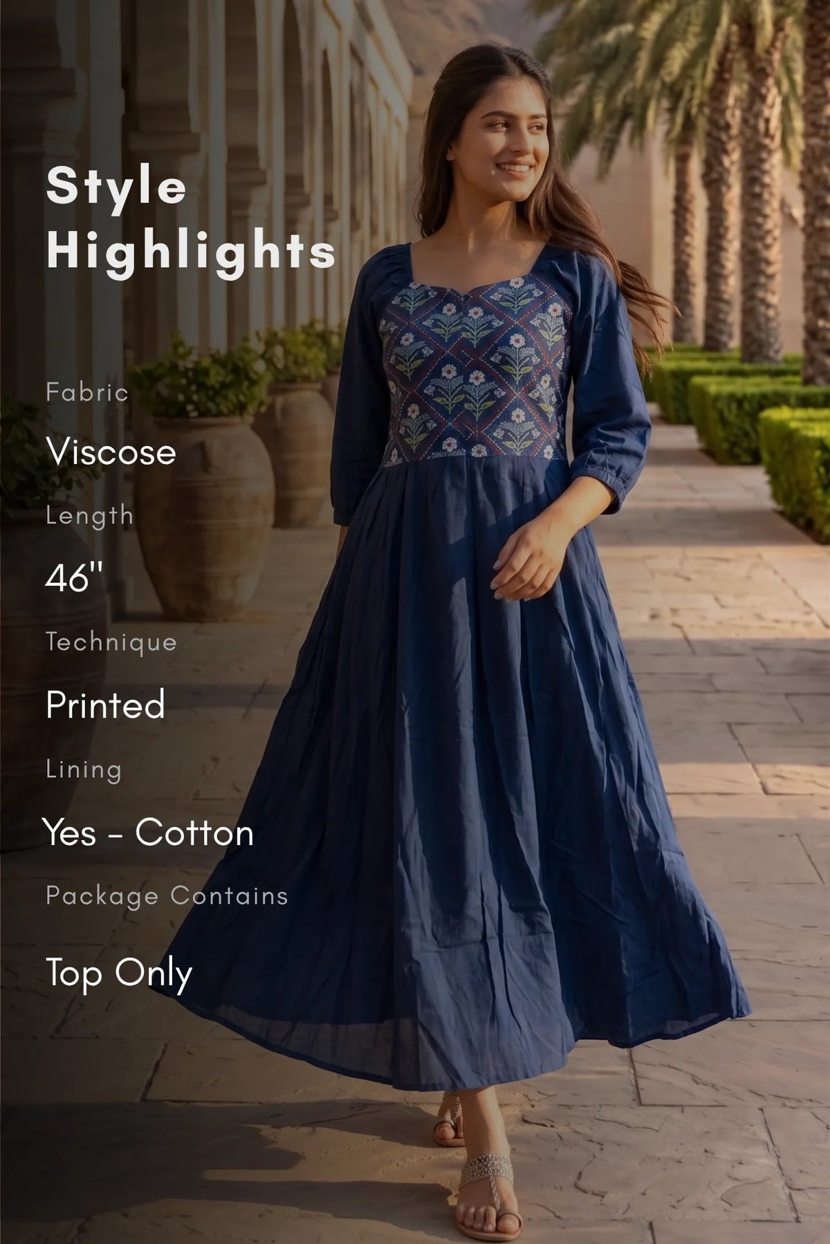 Blue Starlit Printed Contemporary Maternity Outfit
