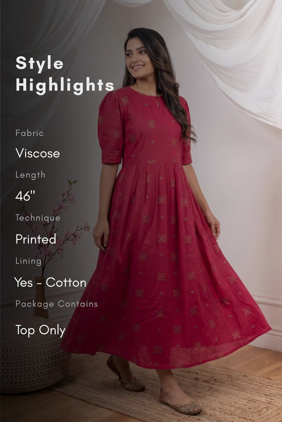 Starry Enchant Printed Maternity Dress