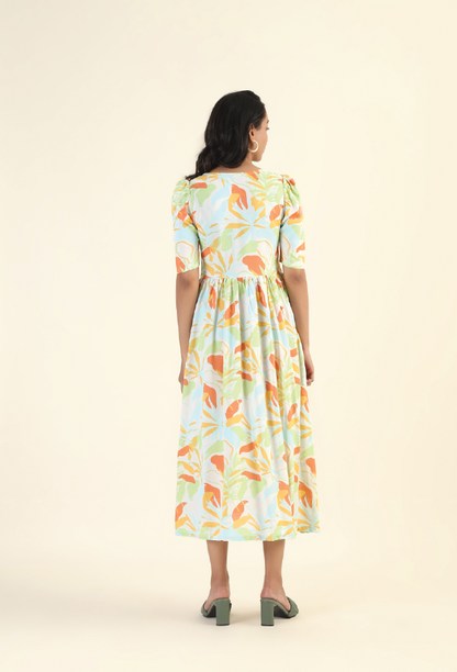 Lush Ember Beige printed with two sided zip feeding and maternity wear