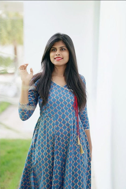 RED DOTS FESTIVE KURTI
