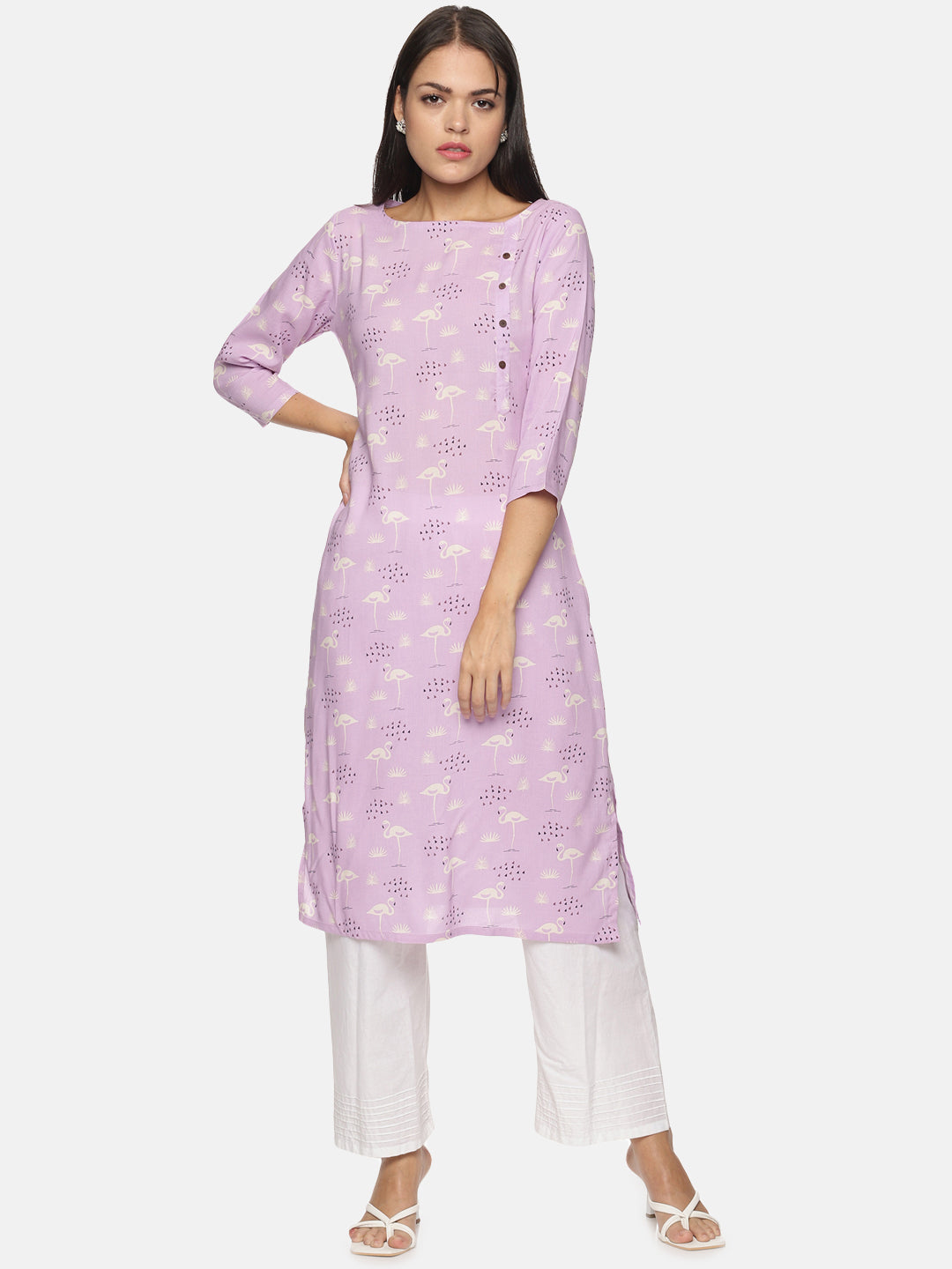 Fascinating Flamingos Kurti