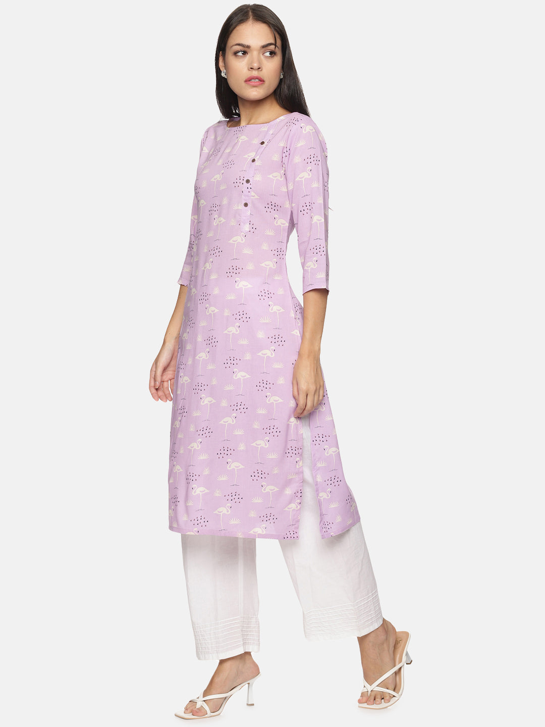 Fascinating Flamingos Kurti