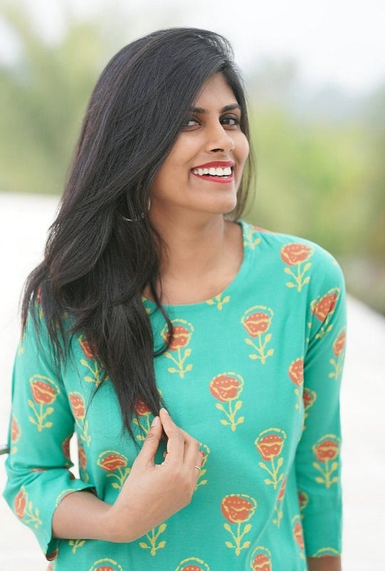 SMUDGE FLOWER KURTI