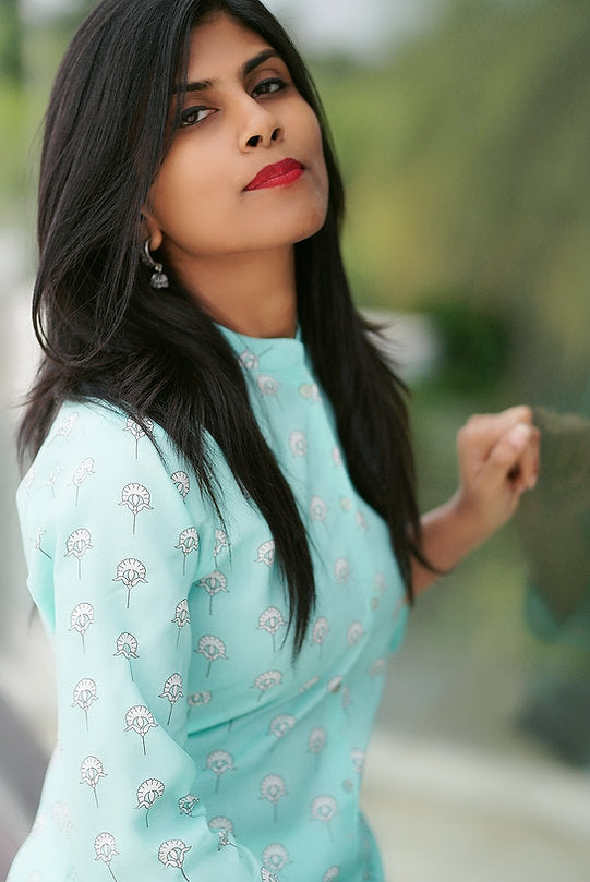 WHITE MOTIF KURTI
