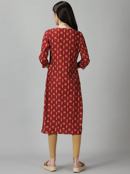 Geometric Flower Kurti