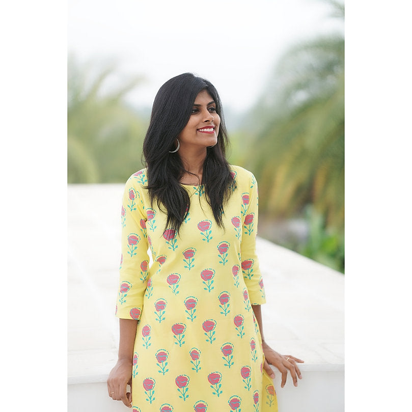 SMUDGE FLOWER KURTI