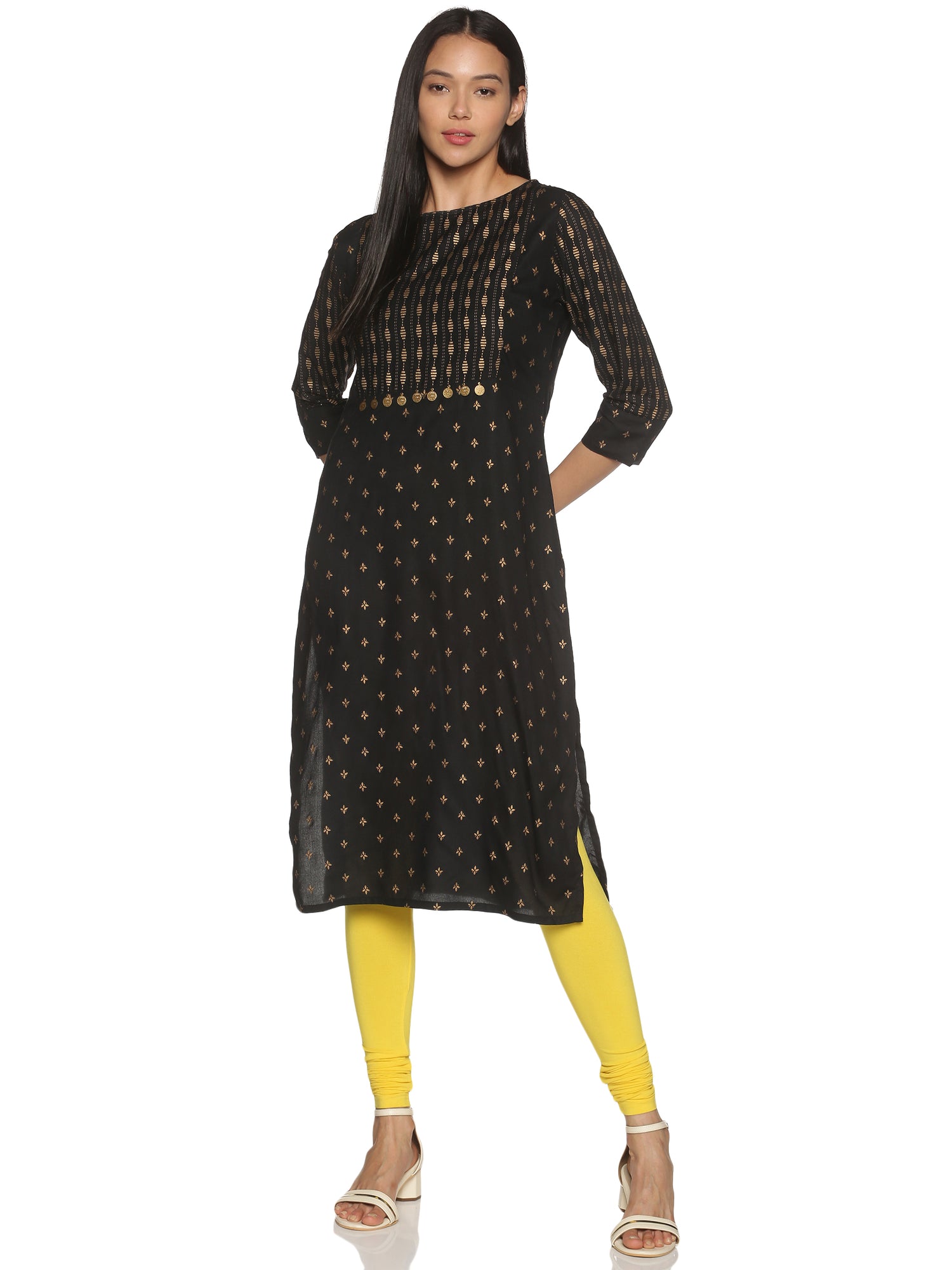 Lemon yellow churidar