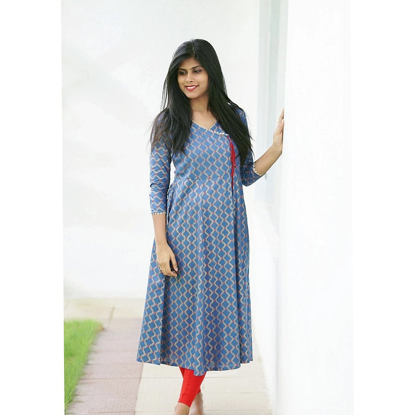 RED DOTS FESTIVE KURTI