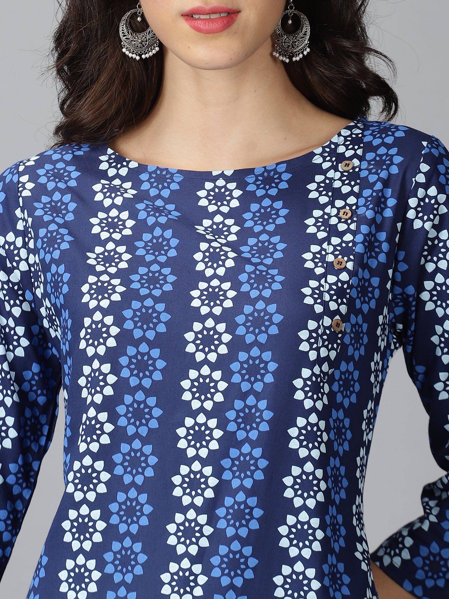 Monochrome Flower Kurti