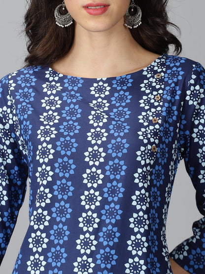 Monochrome Flower Kurti