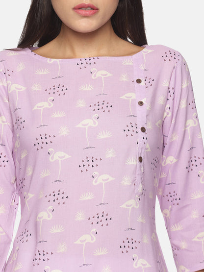 Fascinating Flamingos Kurti