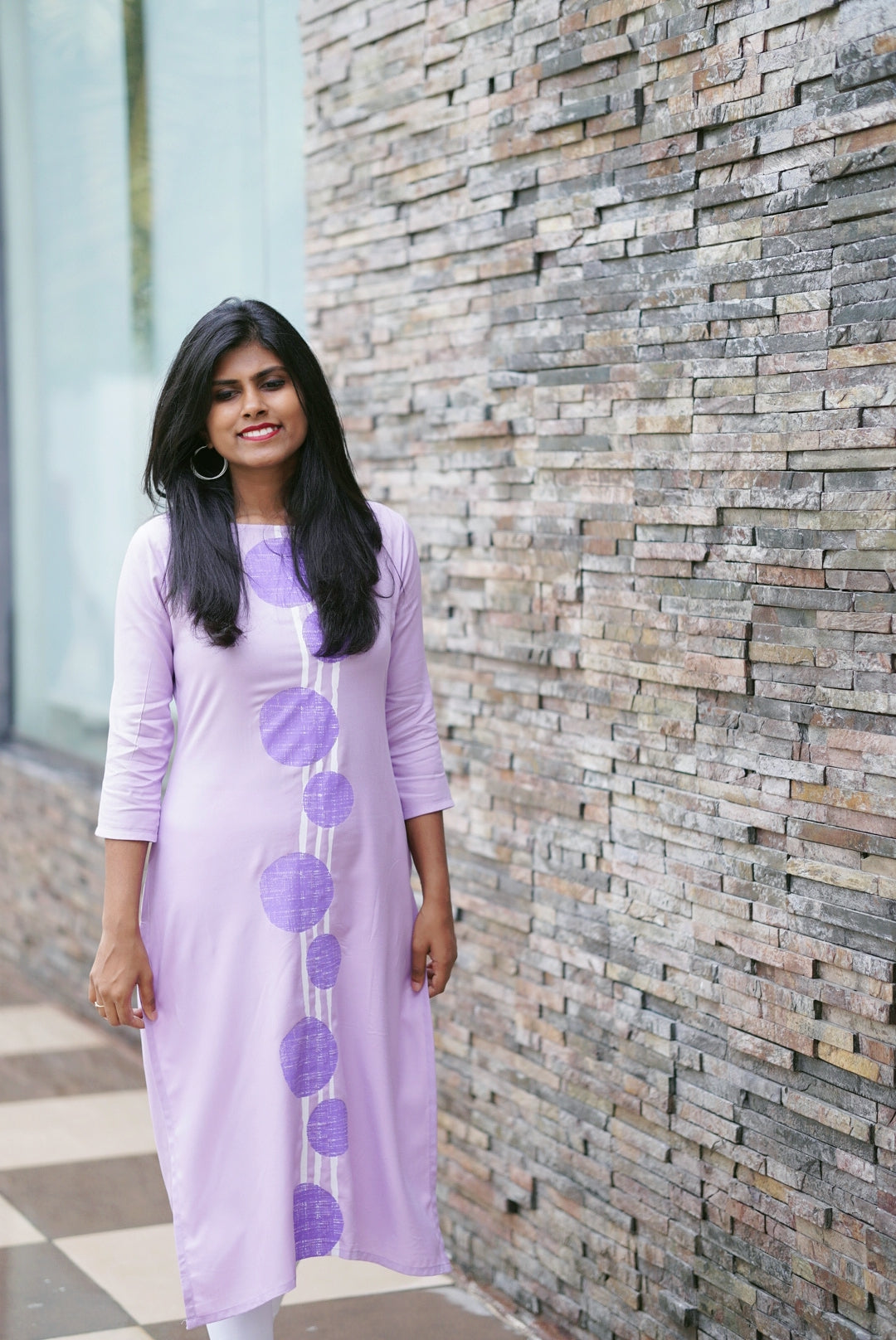 Meshed Circle Placement Kurti