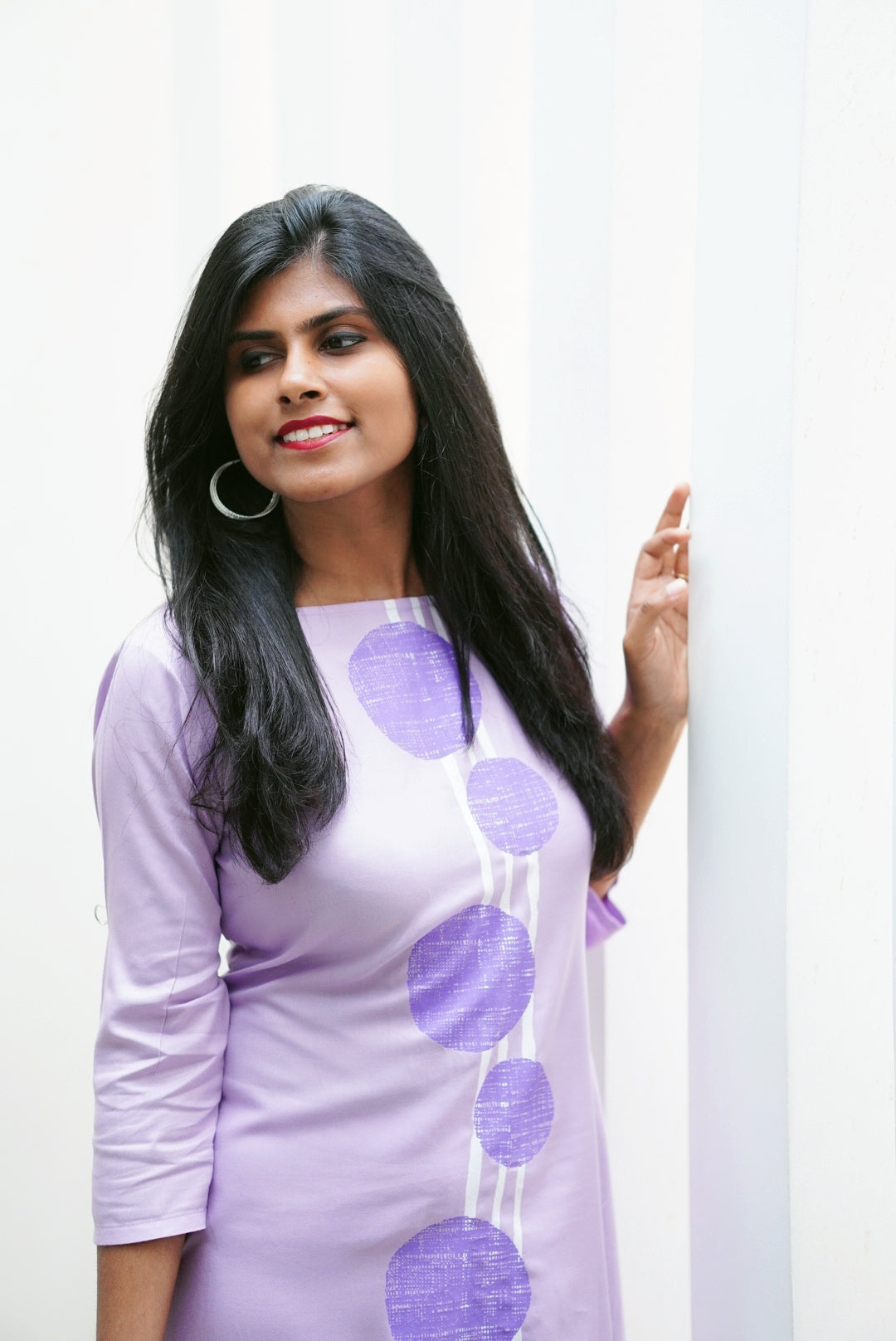 Meshed Circle Placement Kurti